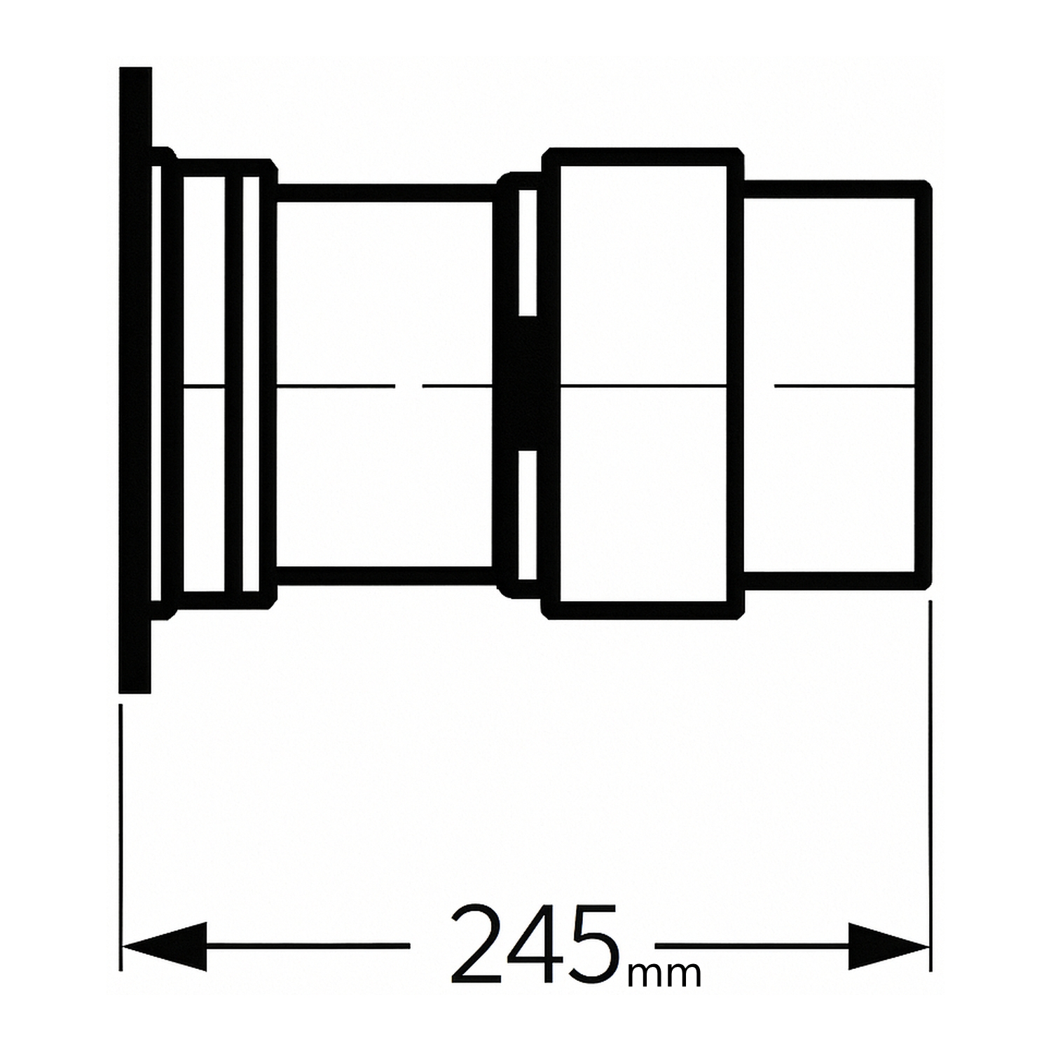 Schiedel raccord Ø150 mm simple paroi, raccourcissable pour PRIMA PLUS Ø150 mm mat