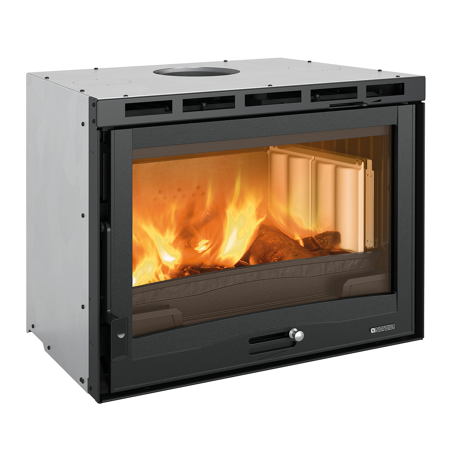 La Nordica Inserto 70.165 Ventilato Kamineinsatz Stahl Schwarz