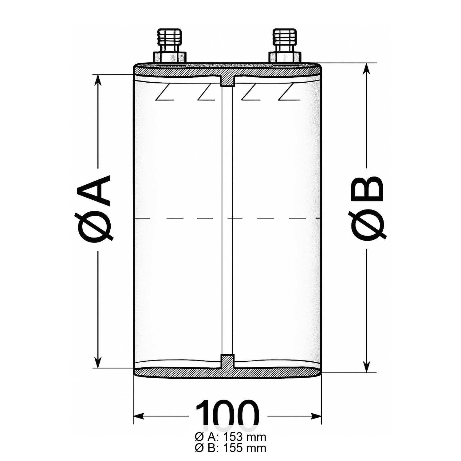 Schiedel absorbeur de bruits solidiens Ø150 mm pour fioul/gaz mat