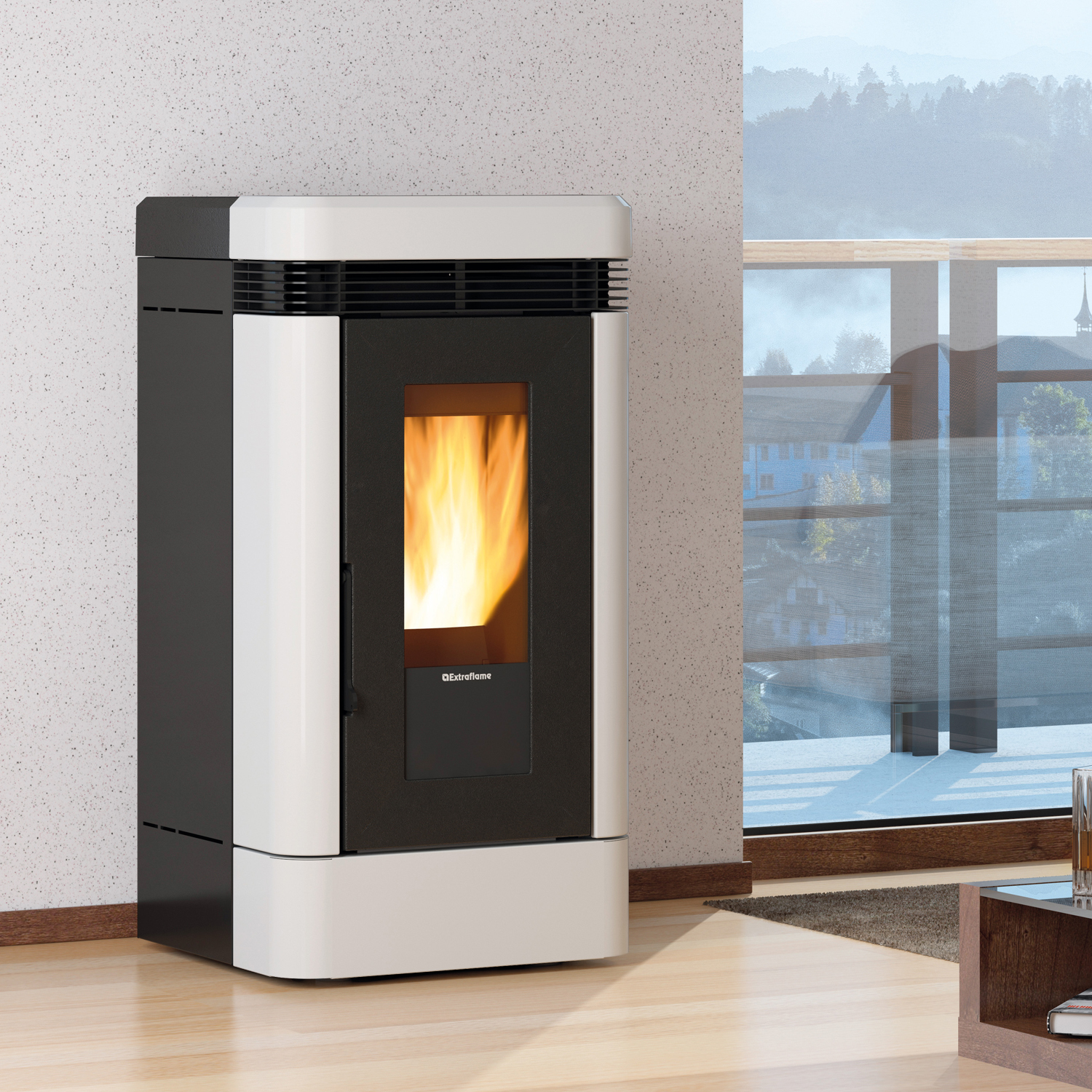Extraflame LUCIA PLUS.16 - Weiss Pelletofen