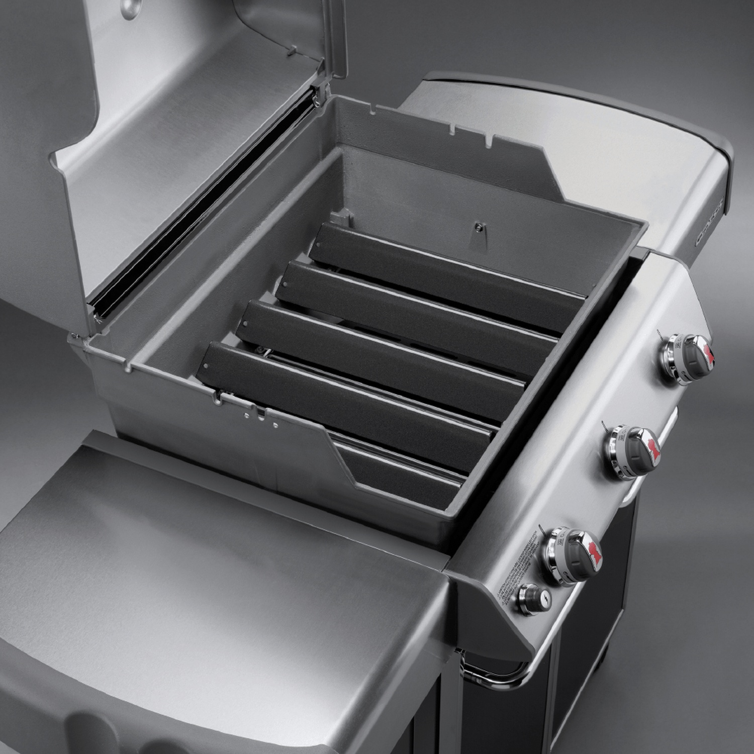 Weber Flavorizer Bars Genesis E-300 Serie mit Kontrolleinheit vorne (ab 2011) emailliert (5er Set)