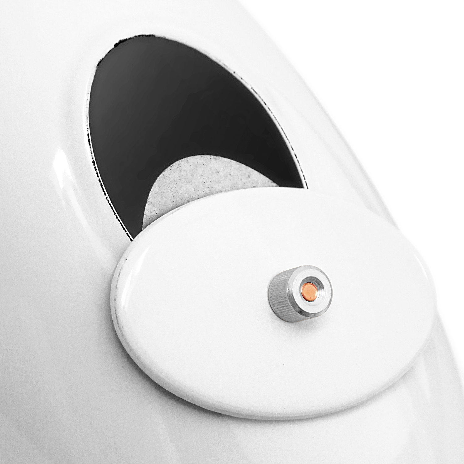 Coude de conduit de fumée / Coude de tuyau de poêle émaillé 120 mm - Coude lisse à 90° blanc avec ouverture de nettoyage