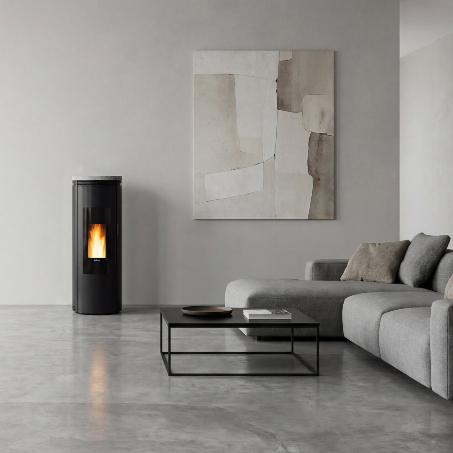 Extraflame Amika Petra AD Poêle à granulés Traditional Line pierre naturelle