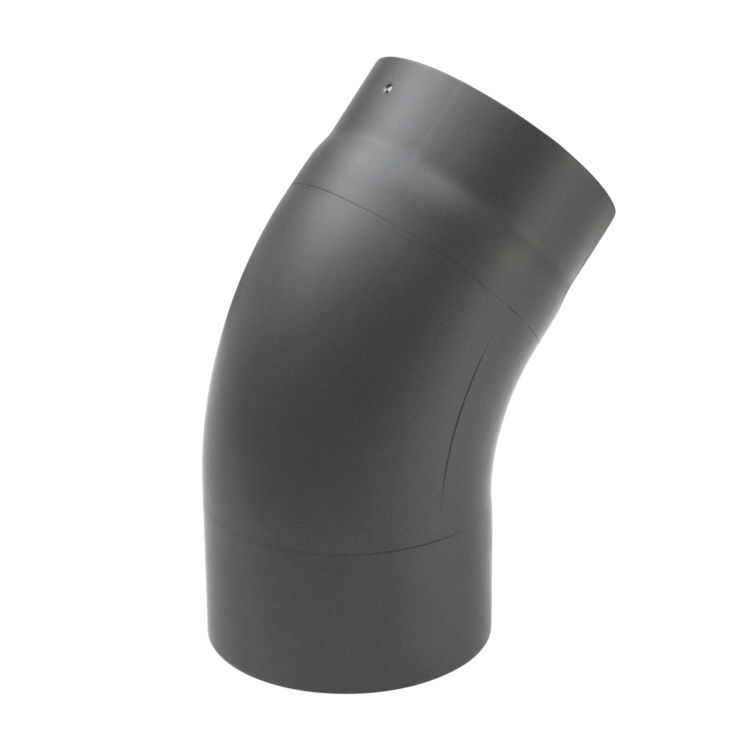 Raik Basic coude de tuyau de fumée 150mm gris fonte 45° tiré avec porte pour tuyau de fumée / conduit de fumée