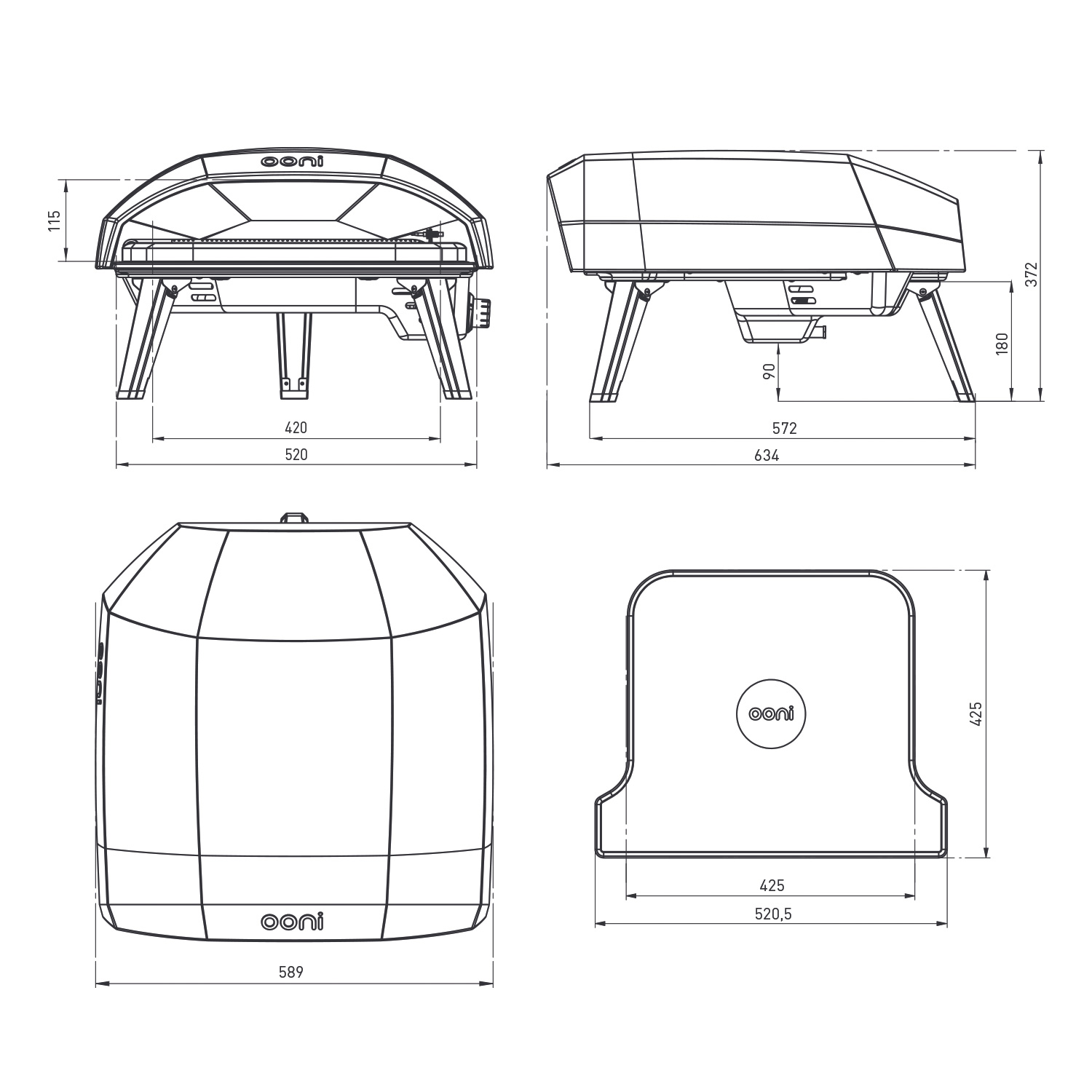 Ooni Koda 16" Pizzaofen + Ventura Pizza-Set (4-tlg.) gratis