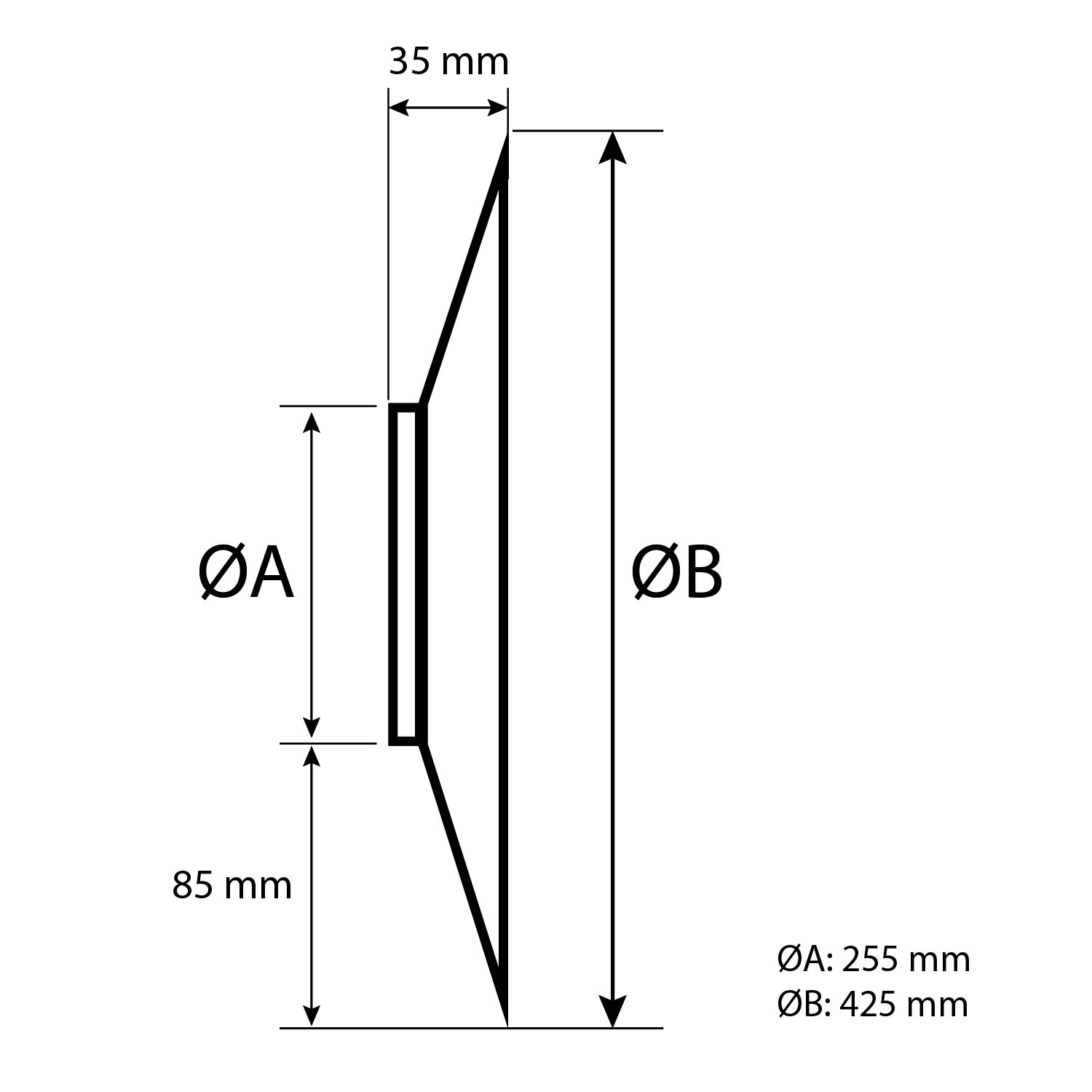 Schiedel Anschlussrosette 85 mm Ø200 mm glänzend