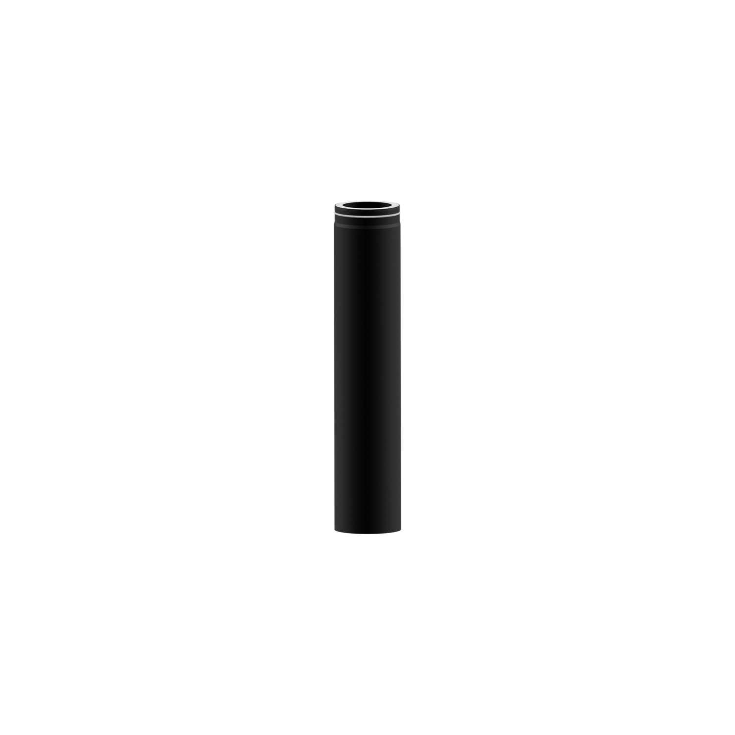 Raik Lifestyle DUO Längenelement 130mm schwarz L: 1000mm für Rauchrohr / Ofenrohr