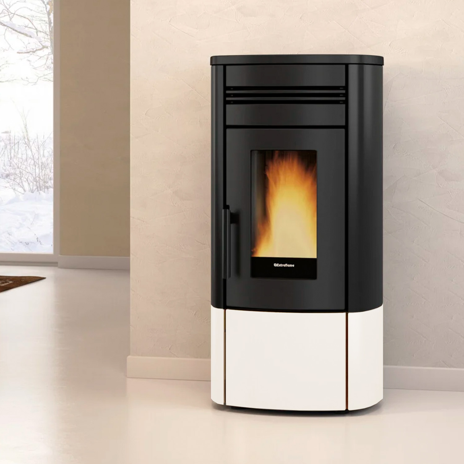 Extraflame NORIS - Weiss Pelletofen EVOLUTION LINE