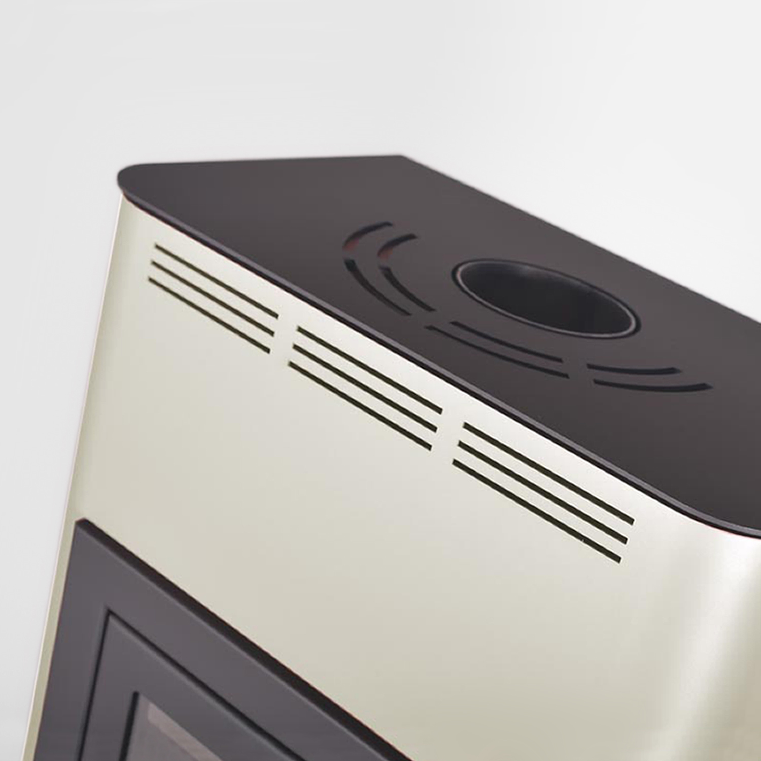 Aquaflam 12 Manual Wasserführender Kaminofen Creme