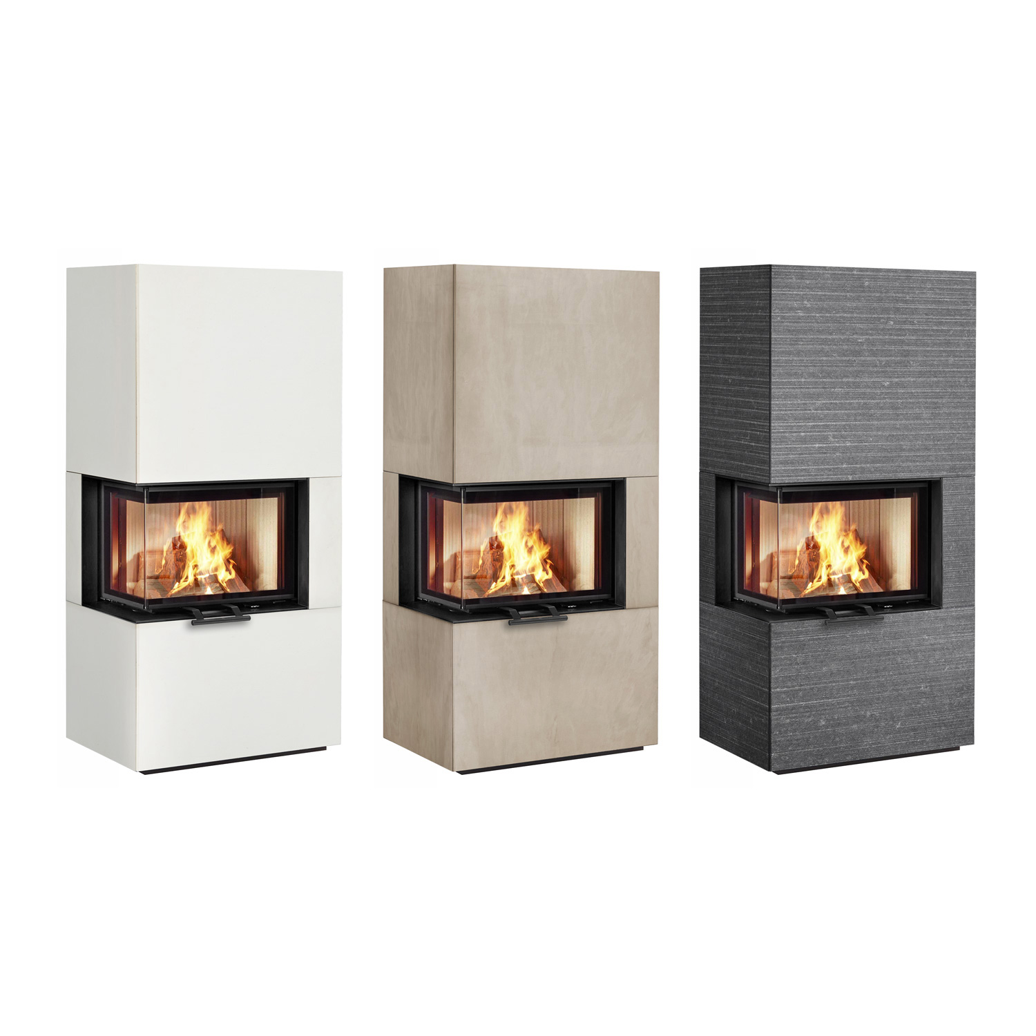 Olsberg Osorno L TopStone Kaminofen Gabbro nero ferrara linea-retta, links