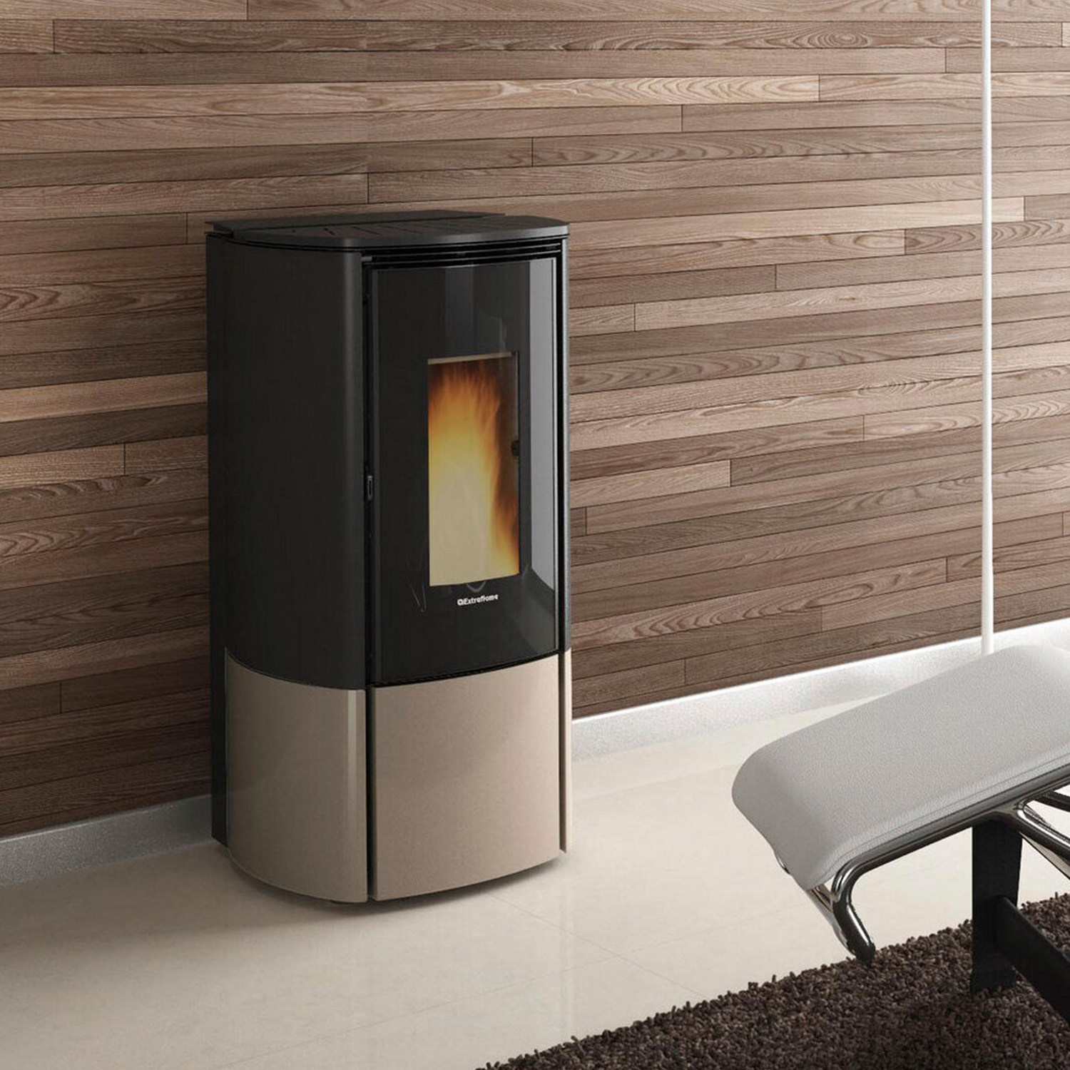 Extraflame Katia 11 Poêle à granulés Evolution Line gris tourterelle