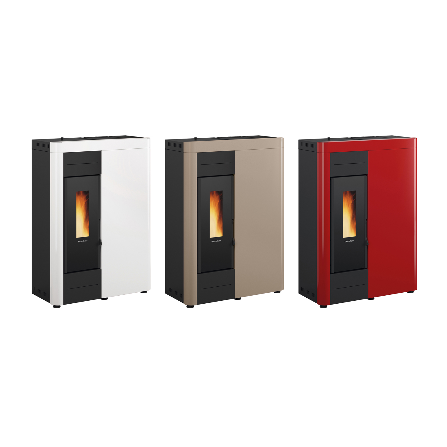 Extraflame Virna Idro 16 Wasserführender Pelletofen Taupe Matt