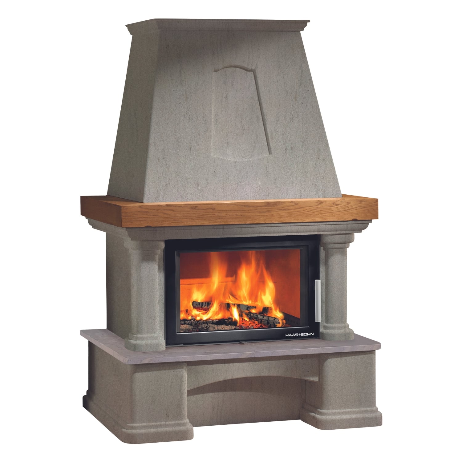 Haas+Sohn Genf III Kaminbausatz Quarzit Mocca Creme