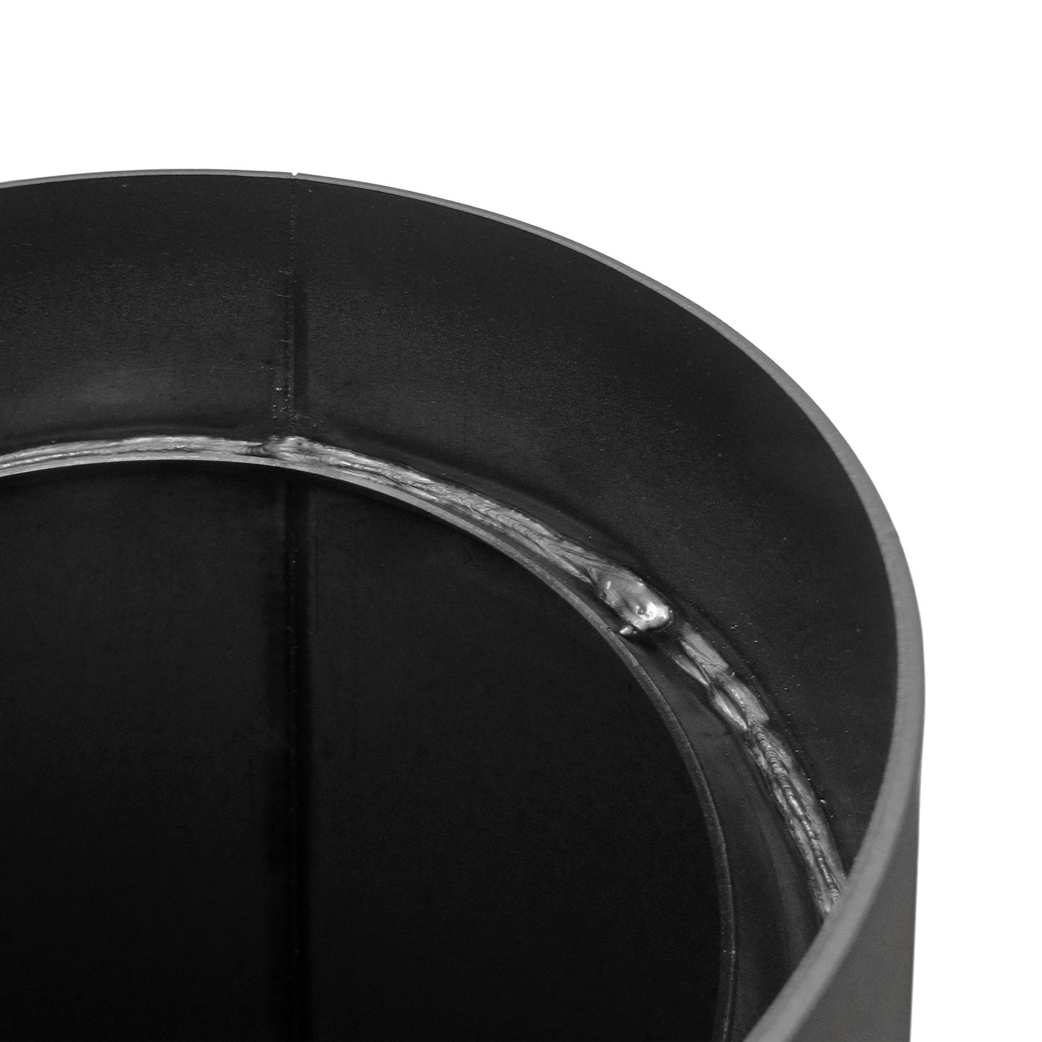 Raik Basic Längenelement 150mm schwarz L: 1000mm mit Drosselklappe, Tür, Kondensatring für Rauchrohr / Ofenrohr