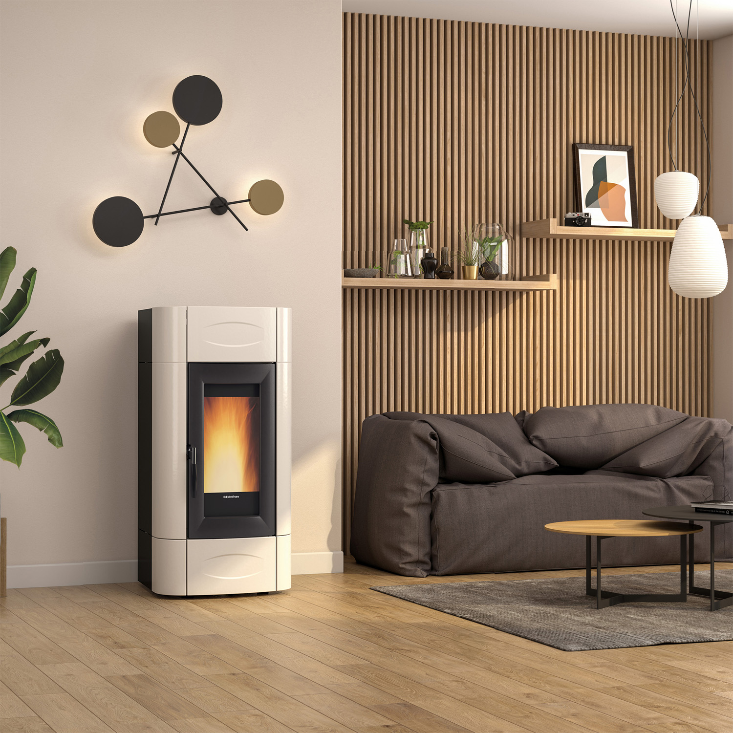 Extraflame ISIDORA IDRO H23 5.0 EVO - Elfenbein wassergeführter Pelletofen EVOLUTION LINE
