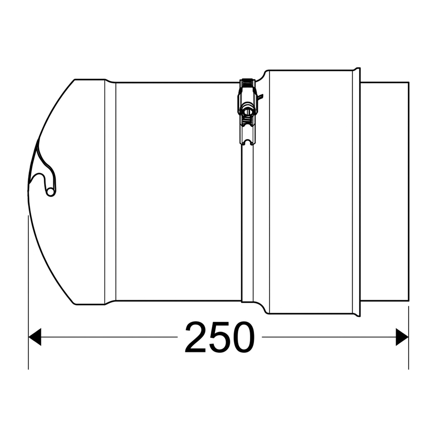 Schiedel Anschlussfutter eingesteckt Ø 130 mm für PPL Ø 120 mm