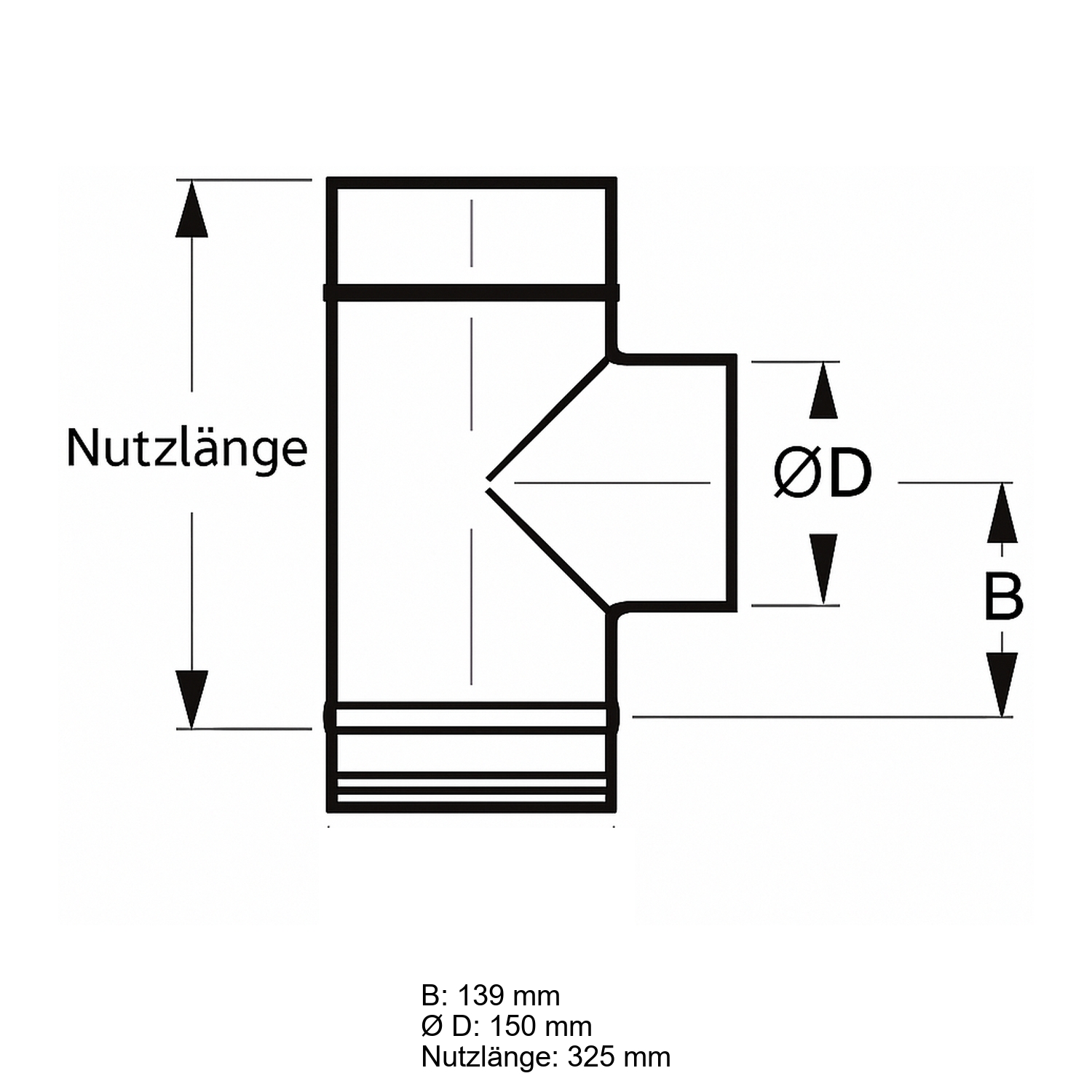 Schiedel PRIMA PLUS raccord de porte de nettoyage rond Ø150 mm simple paroi mat