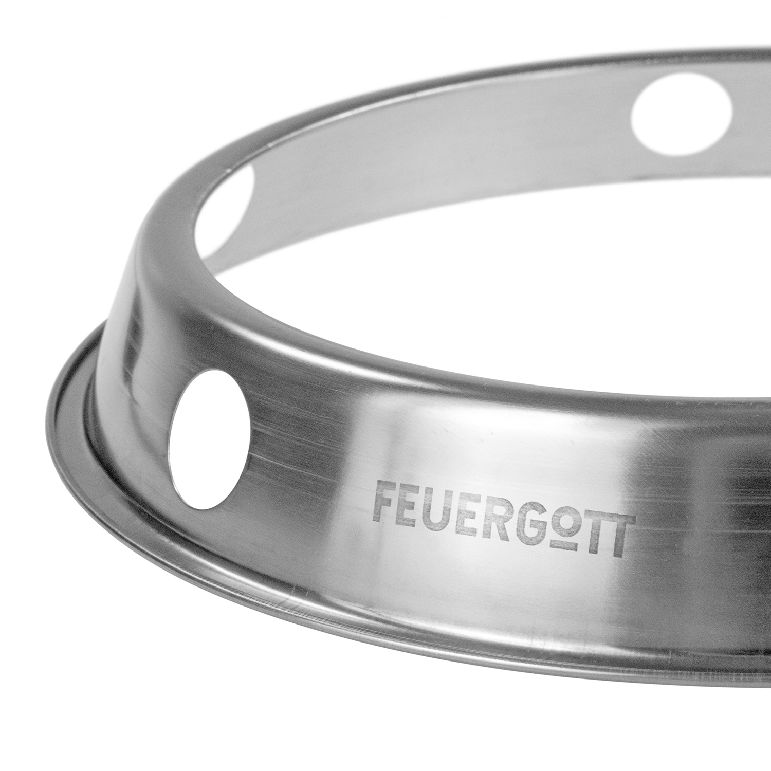 Feuergott Wok Edelstahl mit Wokring