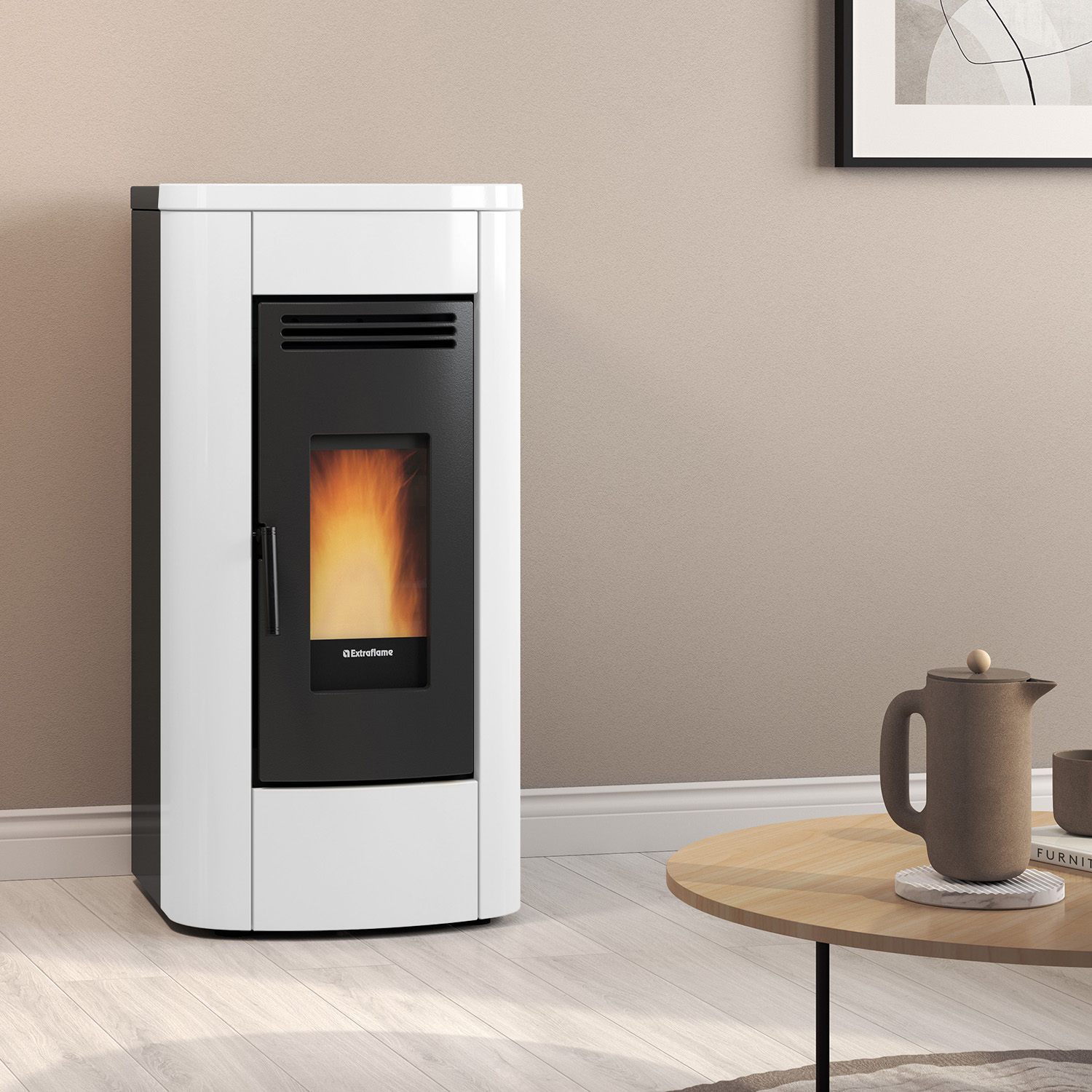 Extraflame KLAUDIA PLUS 5.0 EVO - Weiss Pelletofen