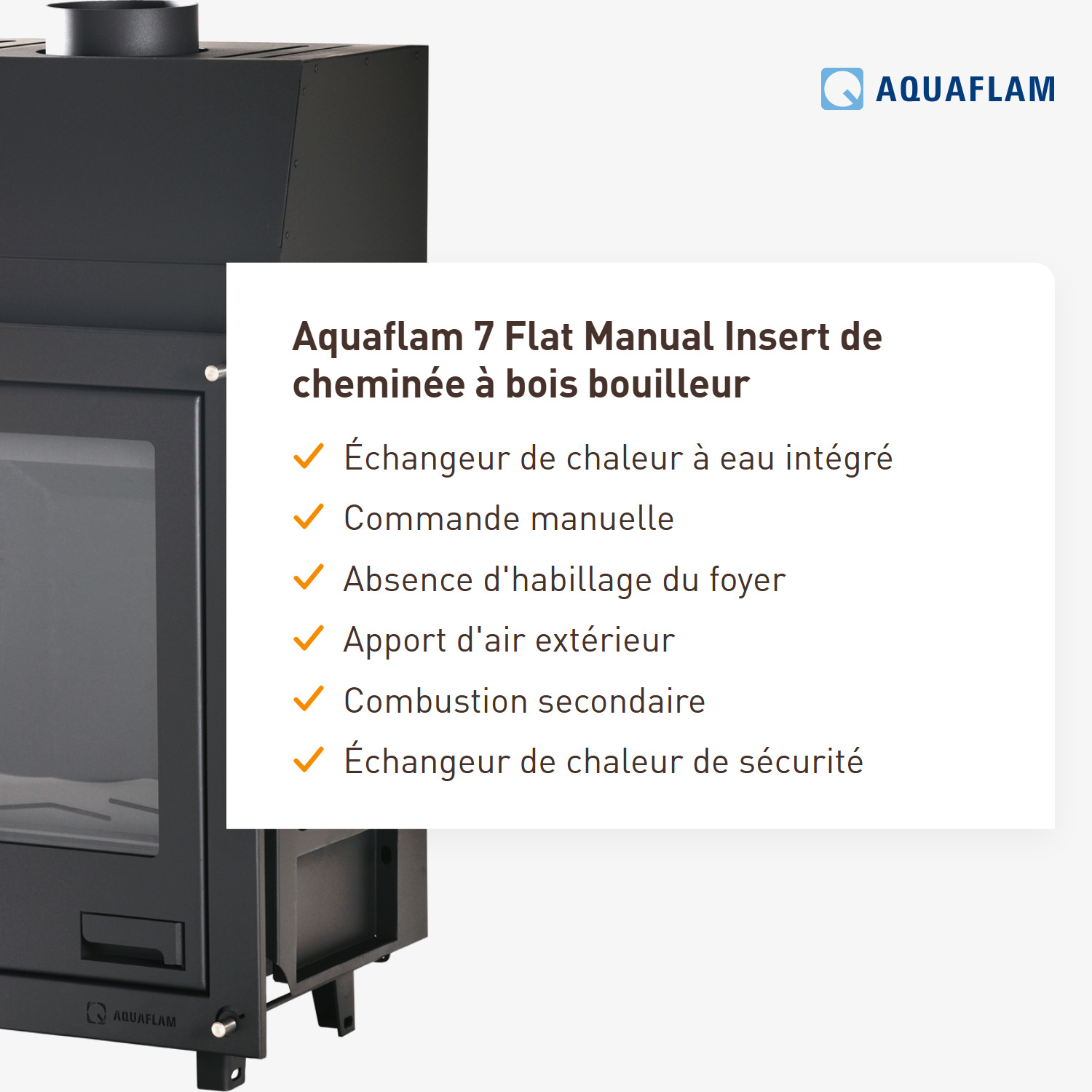 Aquaflam 7 Flat Manuel Insert de Cheminée à Eau