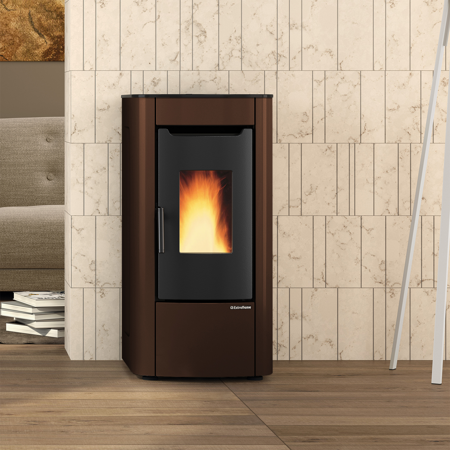 Extraflame SABRY 5.0 EVO - Bronze poêle à granulés PRESTIGE