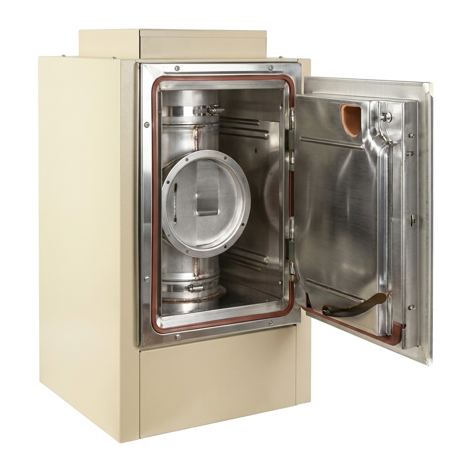 Schiedel Élément de gaine LB90 H=500 mm 240x240 mm avec raccord de ramonage PPL rond en haut Ø 180 mm