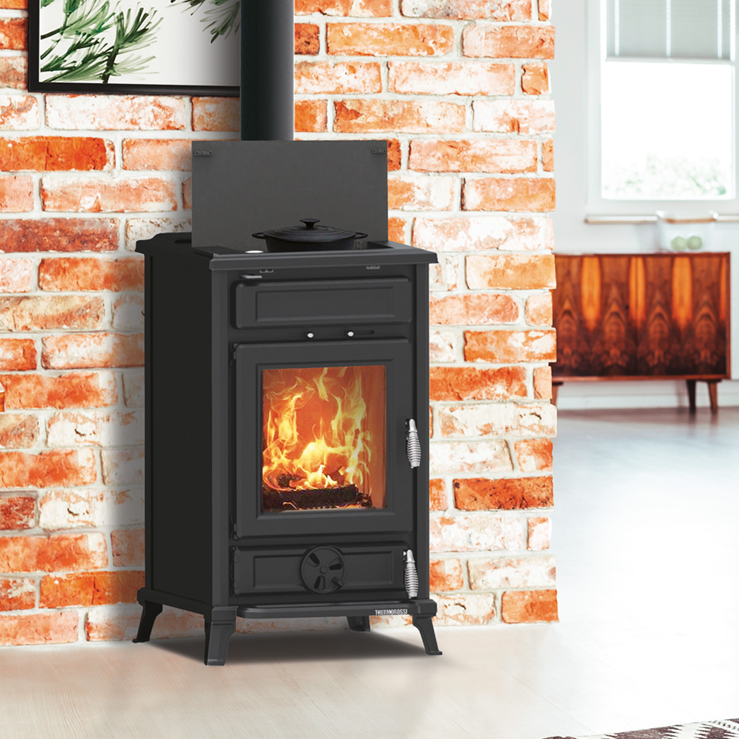 Thermorossi Filo Evo6 poêle à bois noir