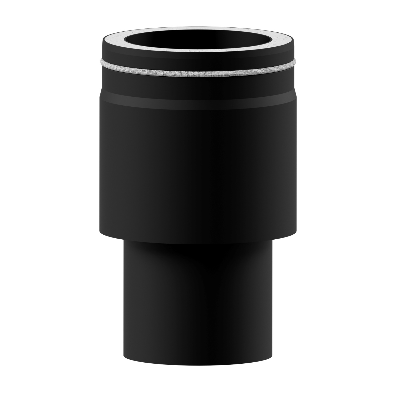 Raik Lifestyle DUO Ofenanschlussstück 180mm schwarz innen und außen kürzbar für Rauchrohr / Ofenrohr