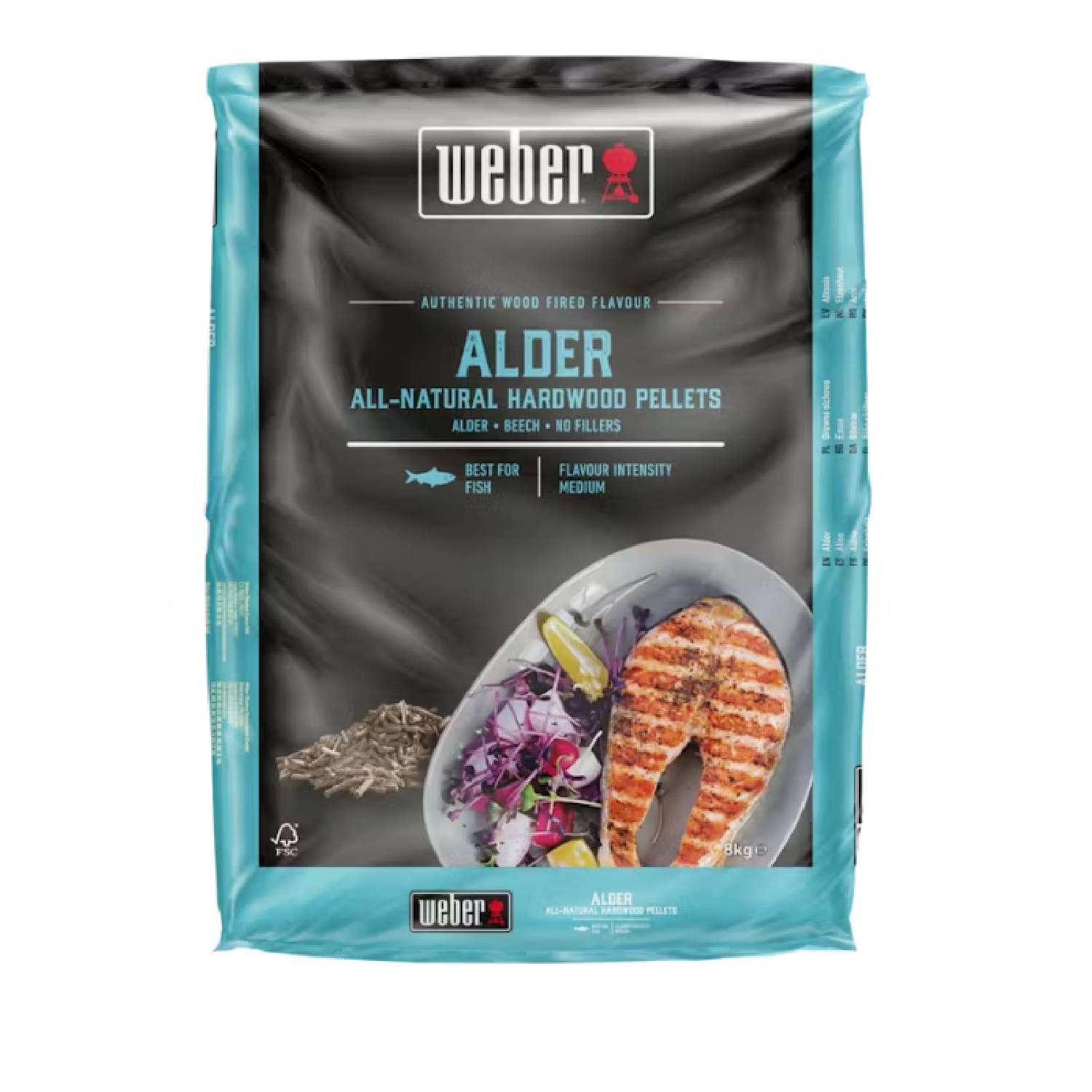 Weber 100 % natürliche Hartholzpellets aus Erlenholz 9 kg