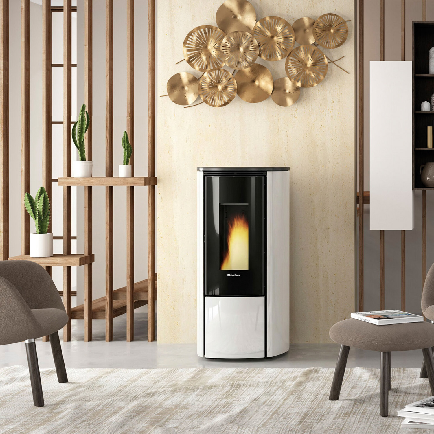 Extraflame Katia 9 5.0 Evo Poêle à granulés Evolution Line blanc