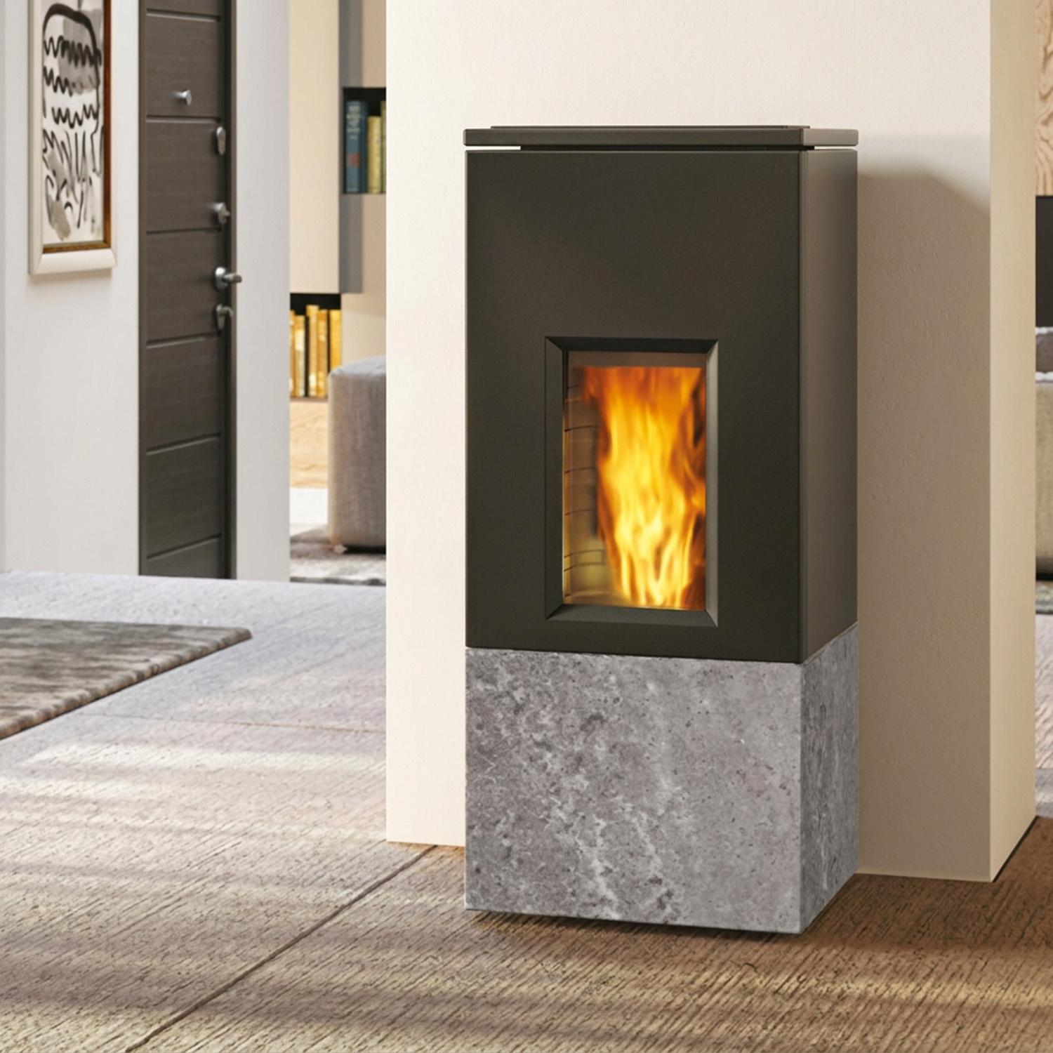 Edilkamin Rise 9+ Pelletofen RR hinten Speckstein