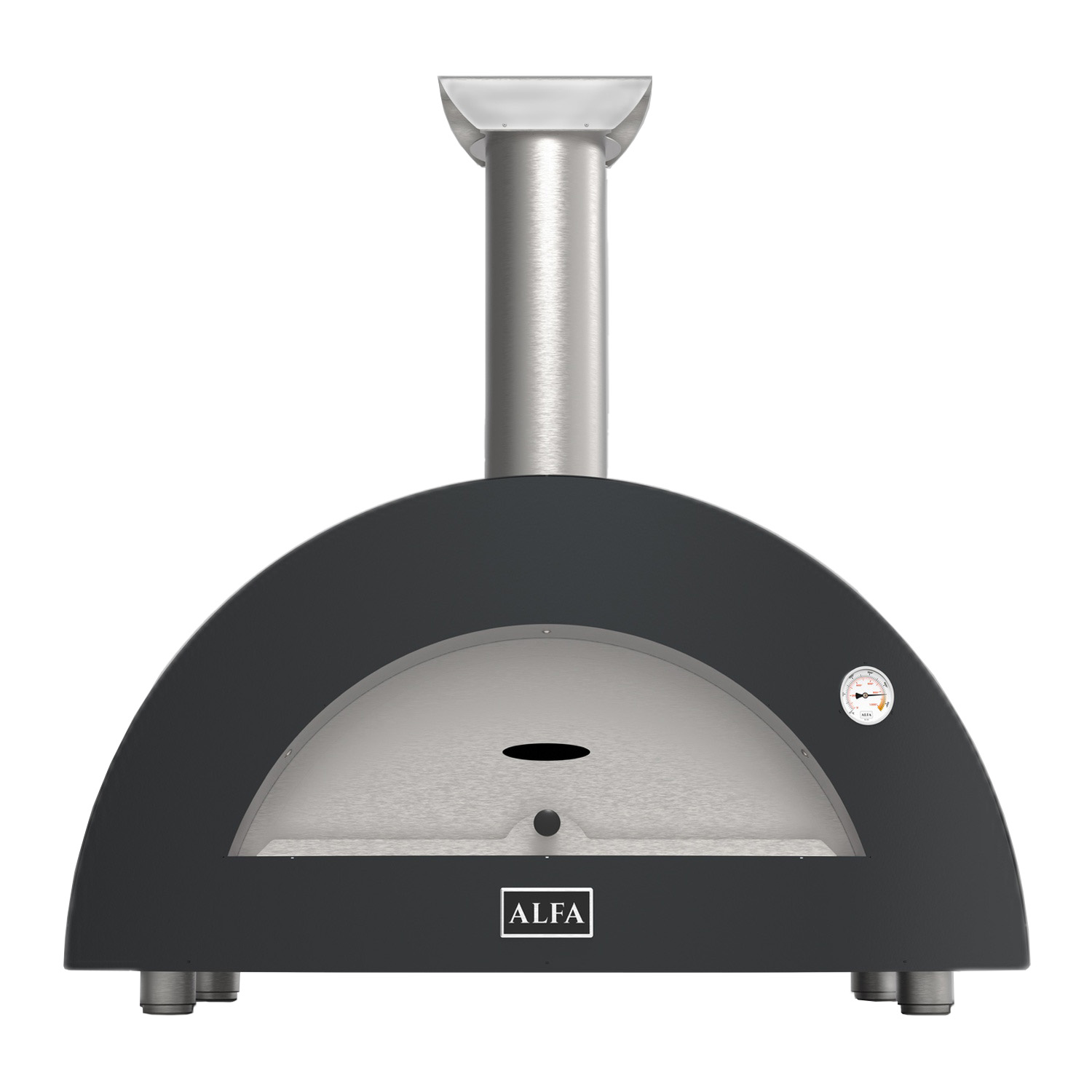 Alfa Moderno 3 Pizze Pizzaofen Holz Schiefer Grau