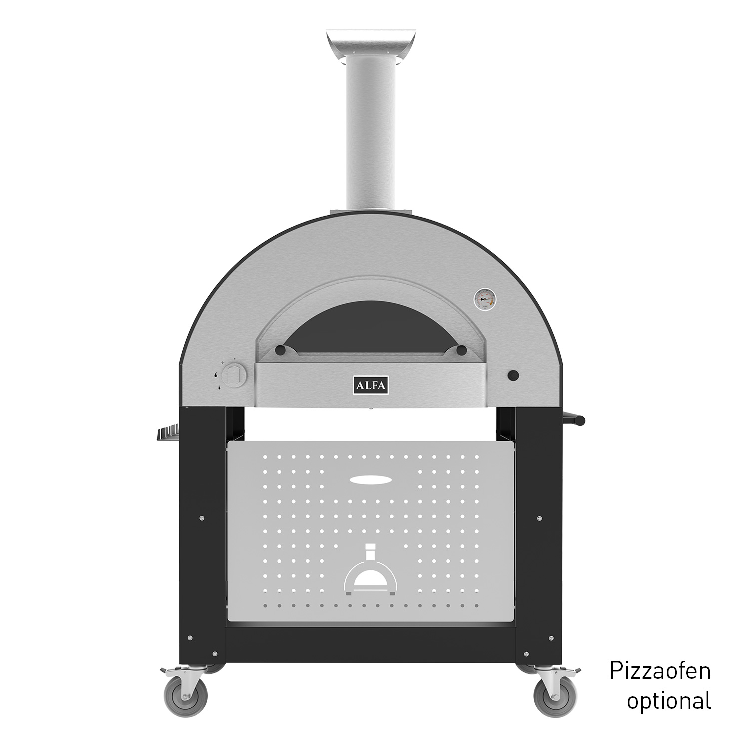 Alfa Unterbau Schwarz für Pizzaofen Classico 4 Pizze