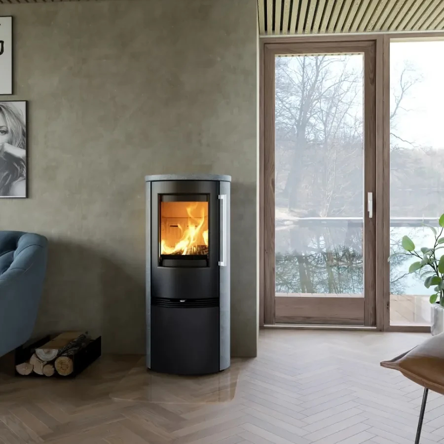 TermaTech TT21RHS A-Flame Kaminofen Speckstein