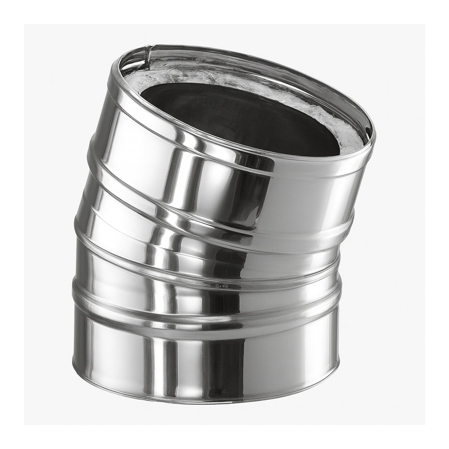Schiedel ICS coude 15° Ø180 mm double paroi brillant