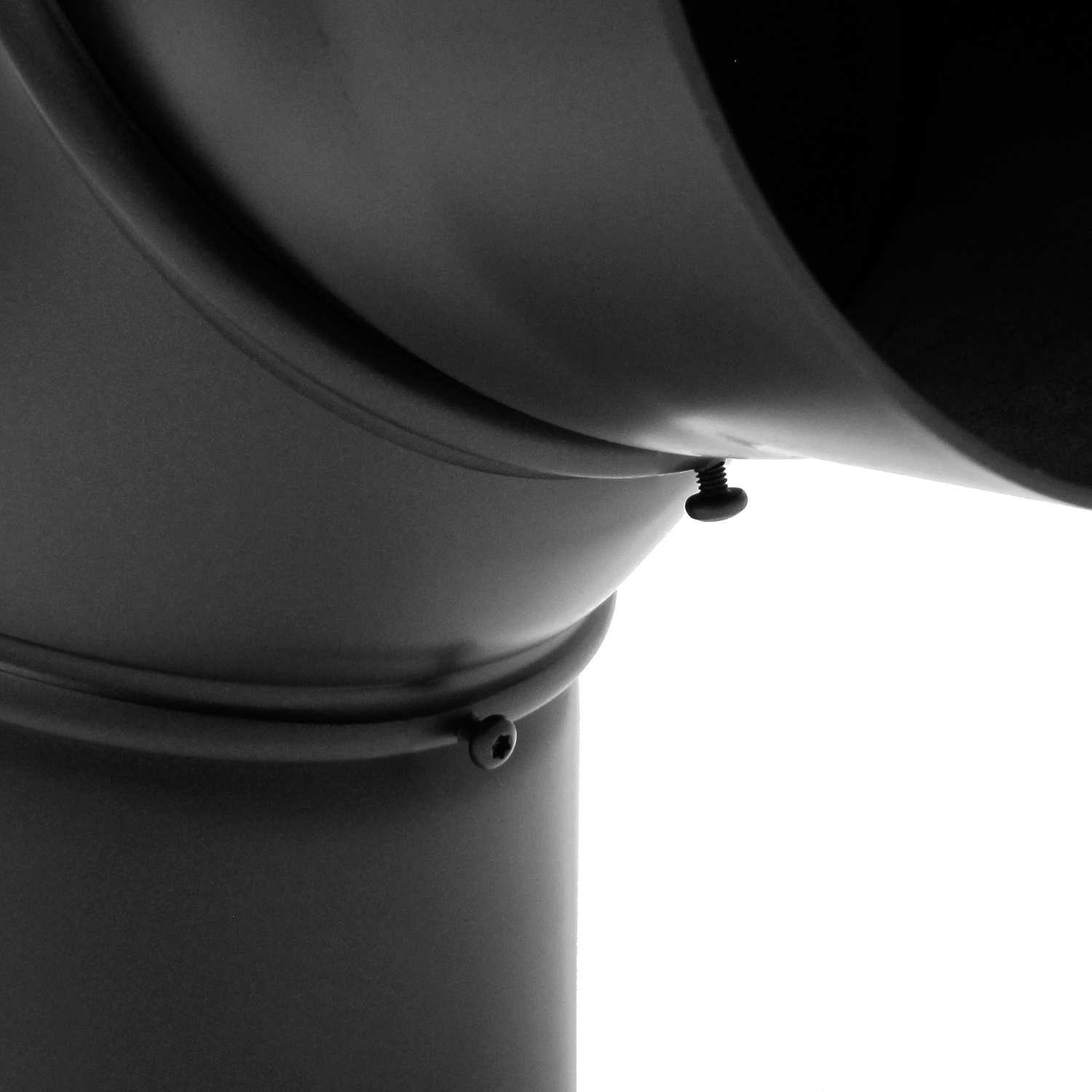 Raik Basic coude de tuyau de fumée 180mm noir 0–90° sans porte pour tuyau de fumée / conduit de fumée