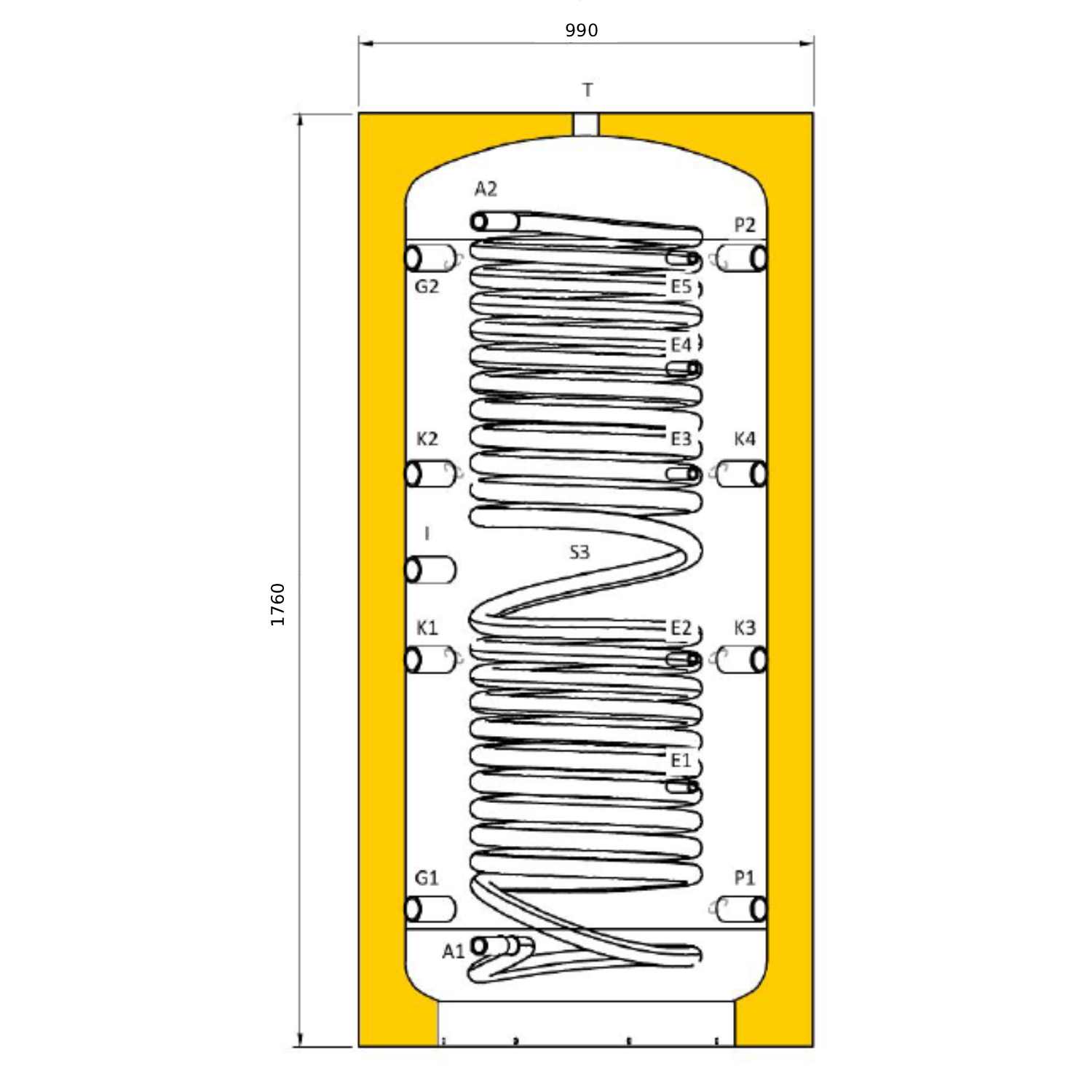 Laddotank COMBI PLUS A Hygienespeicher 750 L