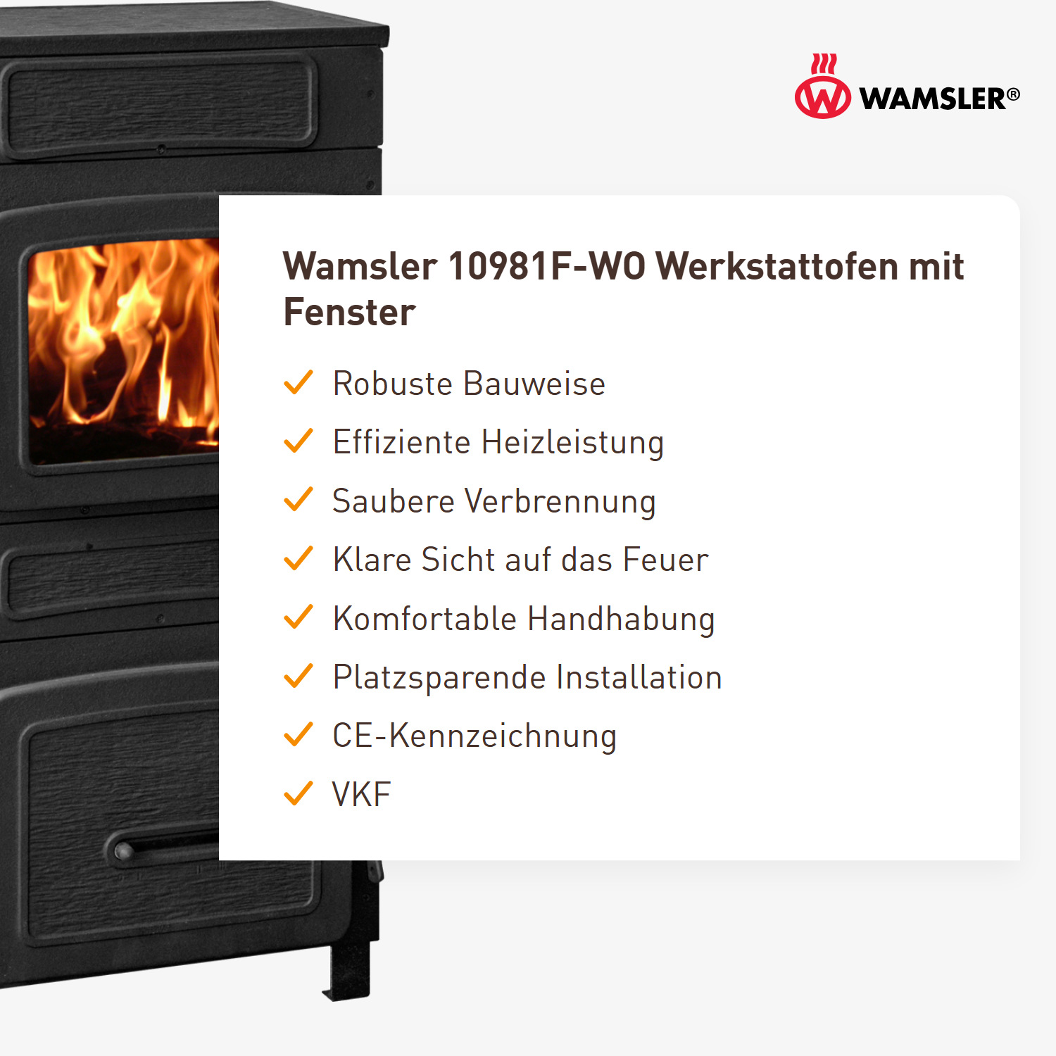 Wamsler 10981F-WO Werkstattofen mit Fenster
