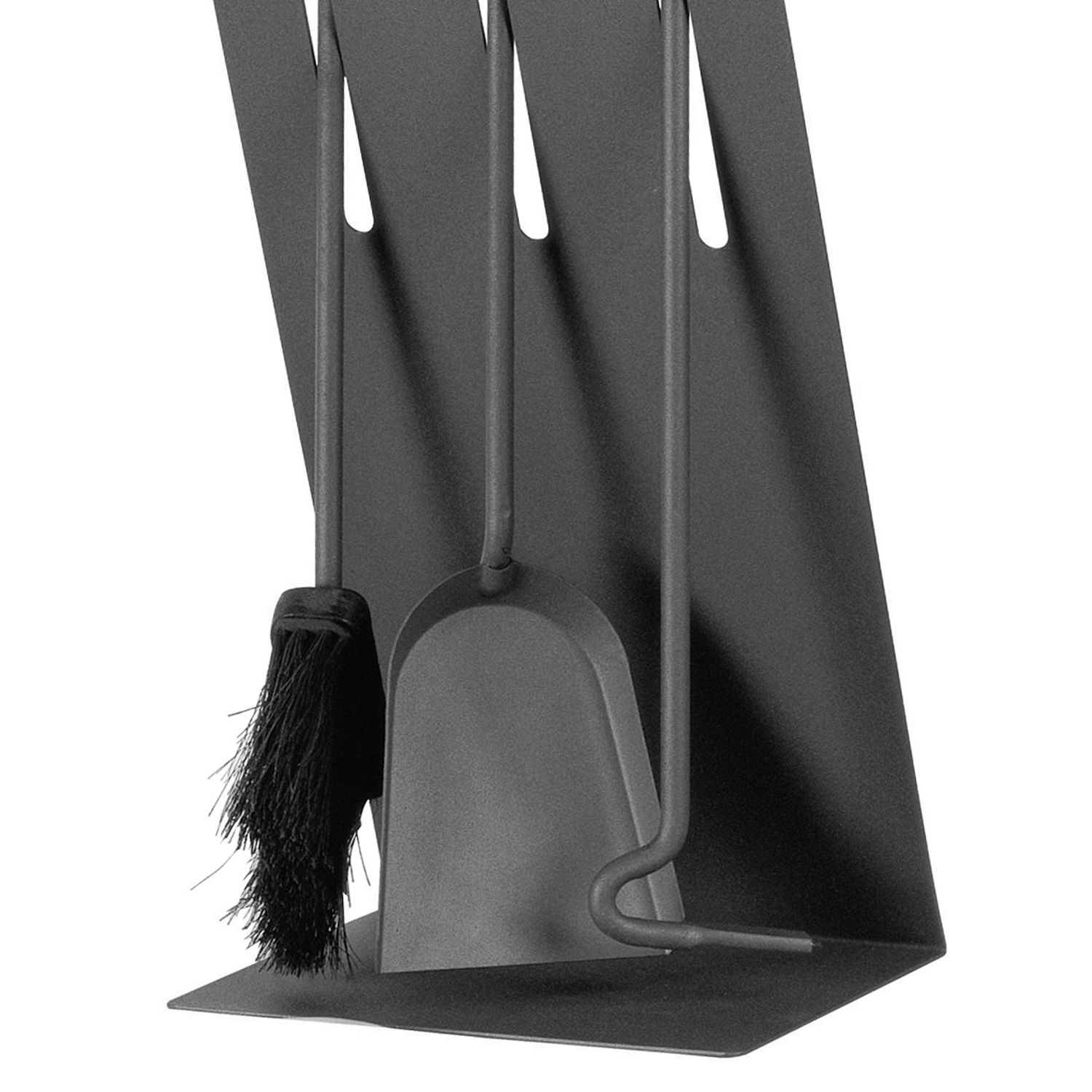 Raik Kaminbesteck Gustav 3-teilig mit Raik Kaminhandschuh, Anthrazit, Holzgriffe , 60cm