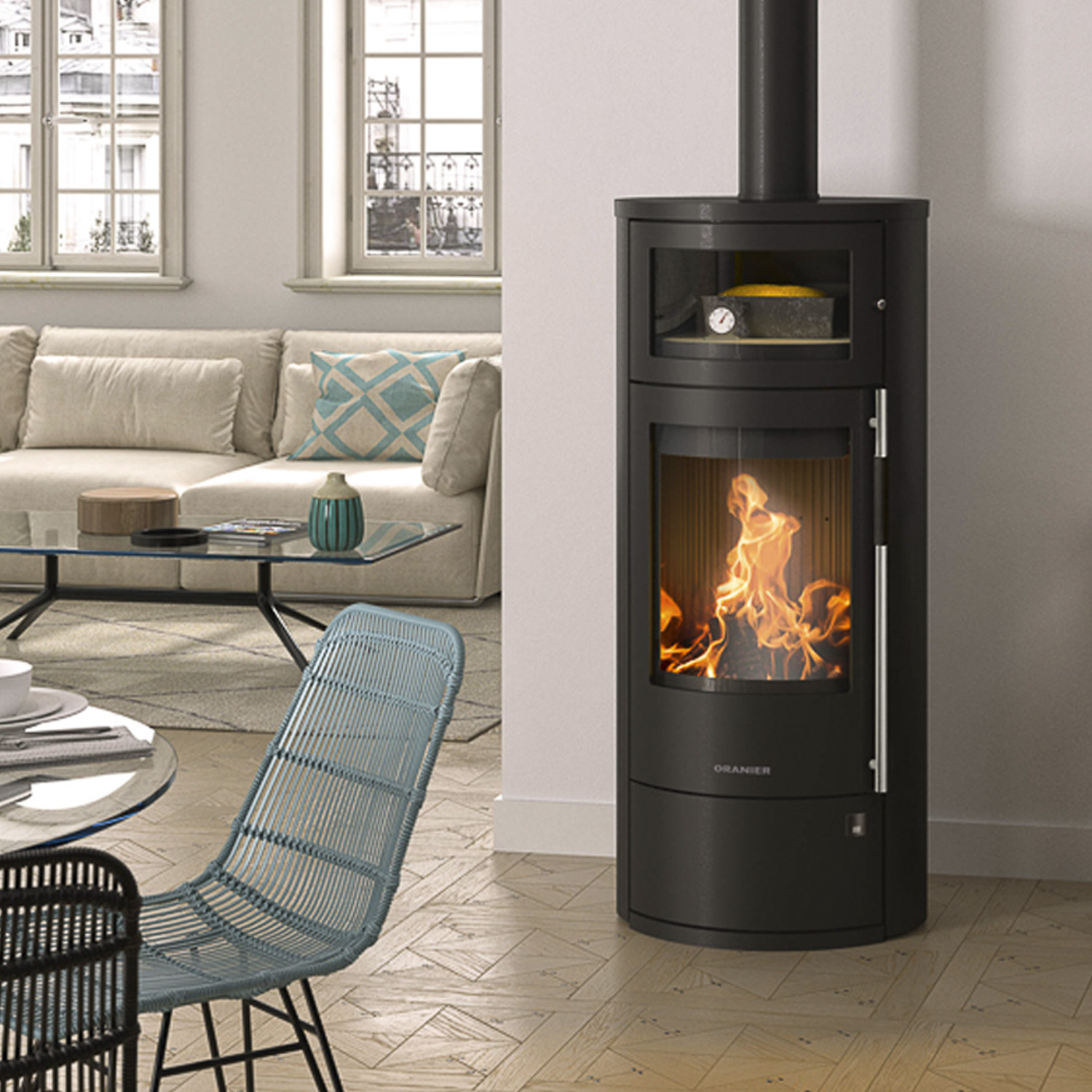 Oranier Polar Neo Bakery Kaminofen Stahl Schwarz