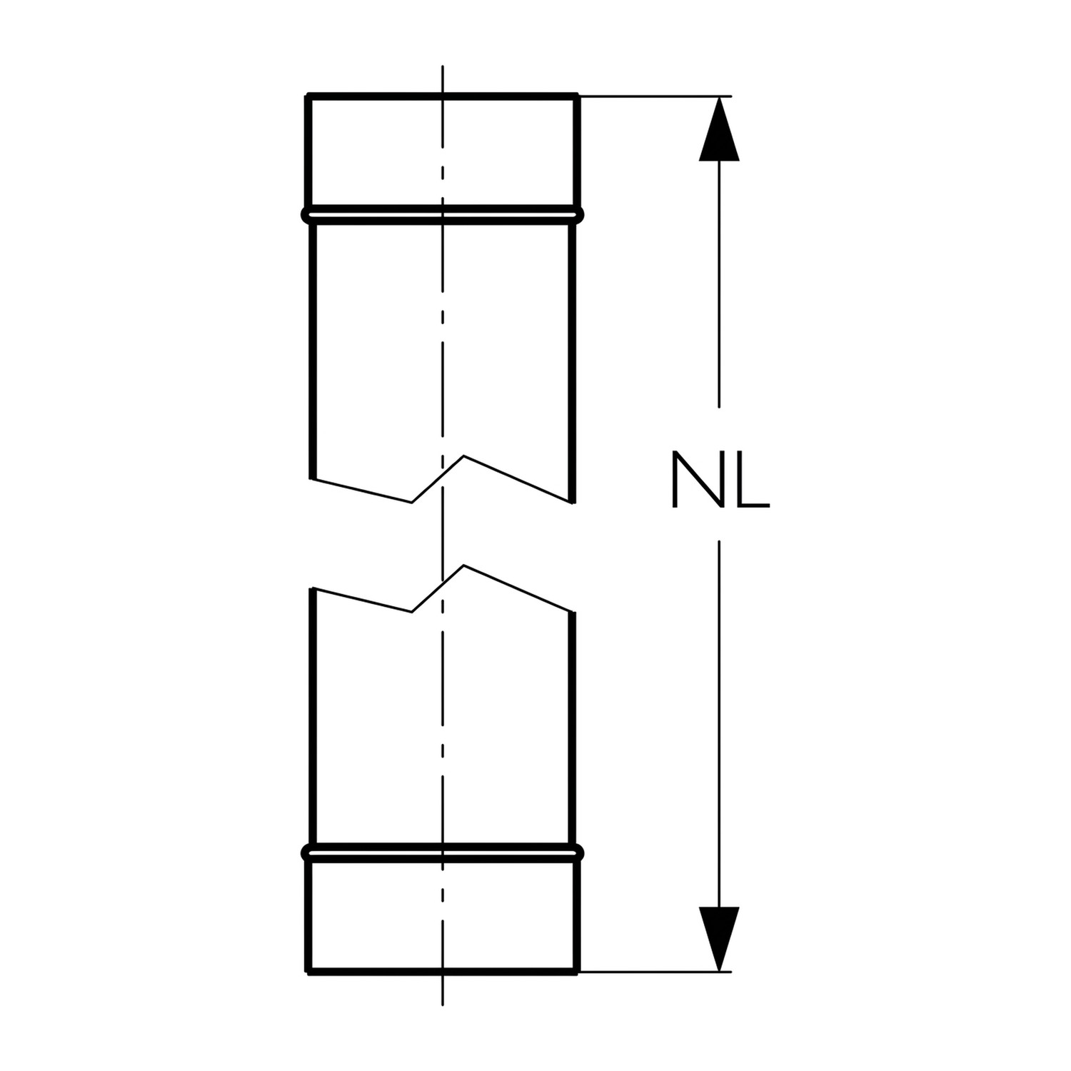 Schiedel Élément de conduit PPL 1000 mm avec double manchon Ø 200 mm