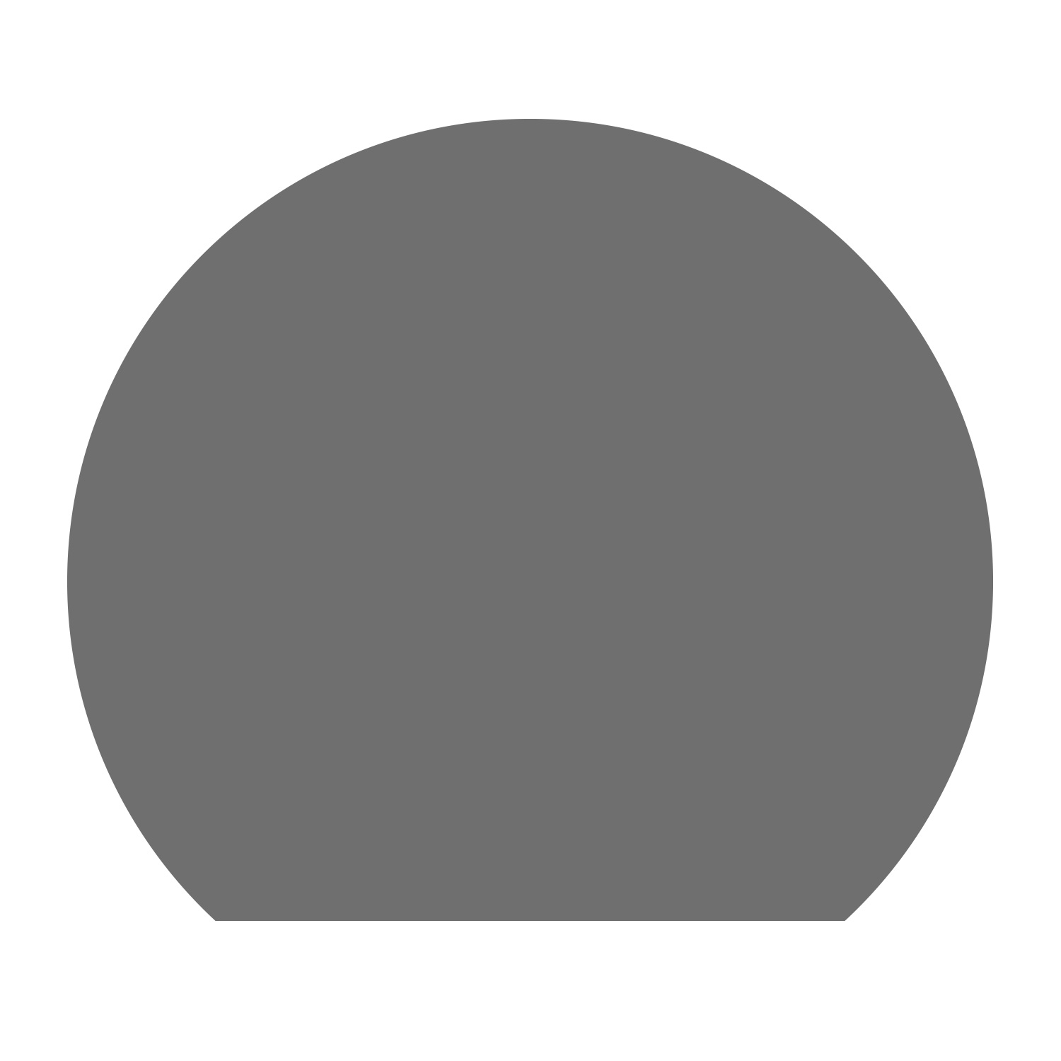 Plaque de sol Raik B7 section circulaire gris fonte revêtu par poudre 1200 x 1050 mm