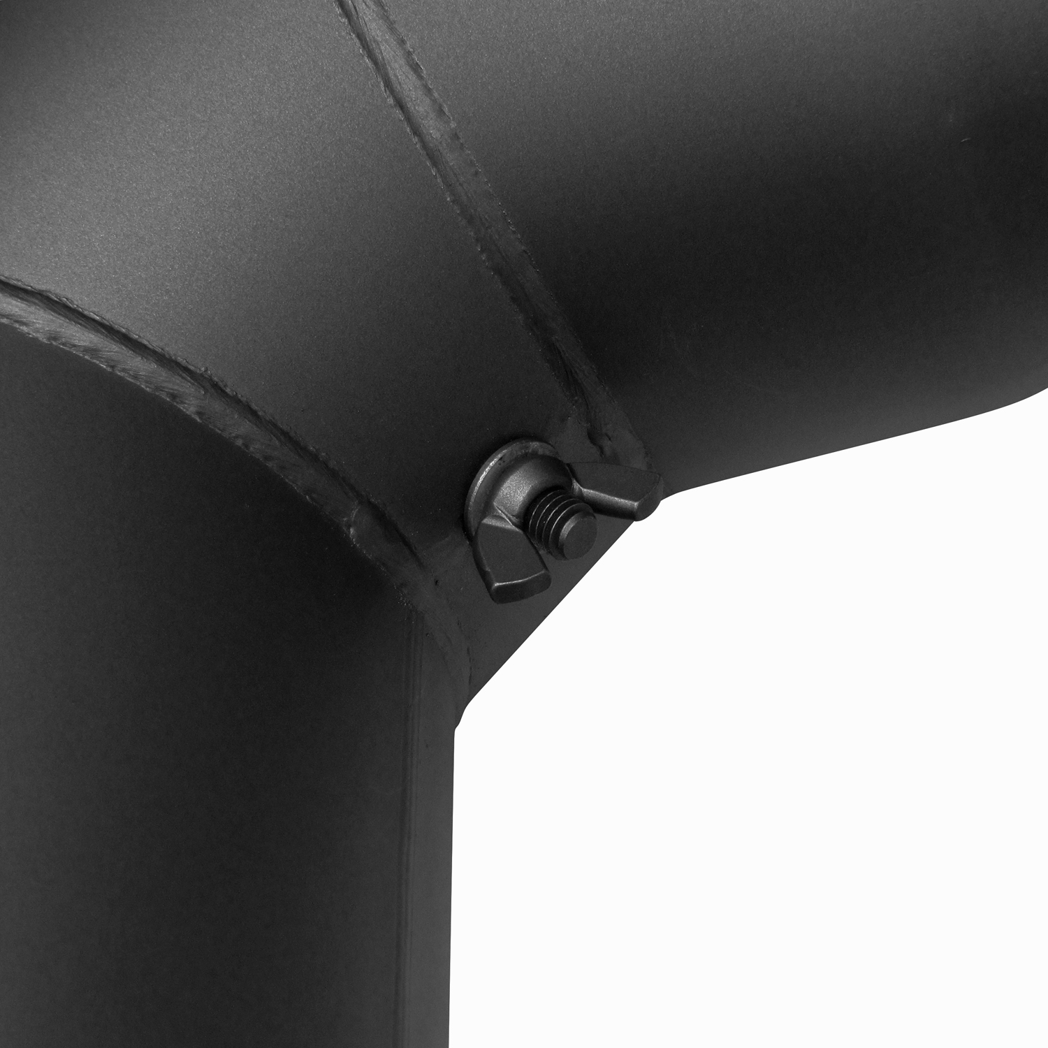 Raik Basic Rauchrohrbogen 150mm schwarz 90° mit Tür für Rauchrohr / Ofenrohr