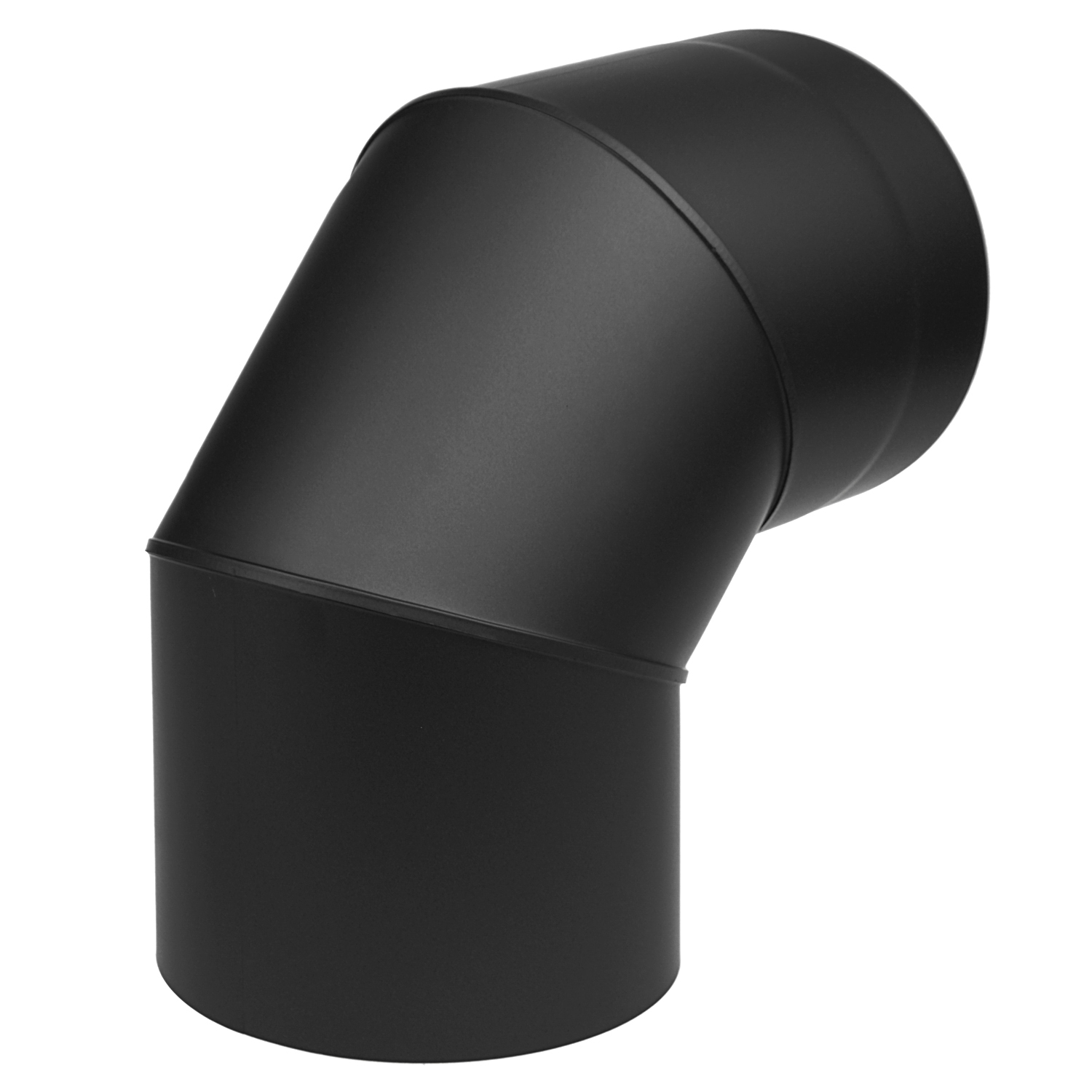 Raik Coltherm coude de tuyau de fumée 150mm noir double paroi 90° sans porte pour tuyau de fumée / conduit de fumée
