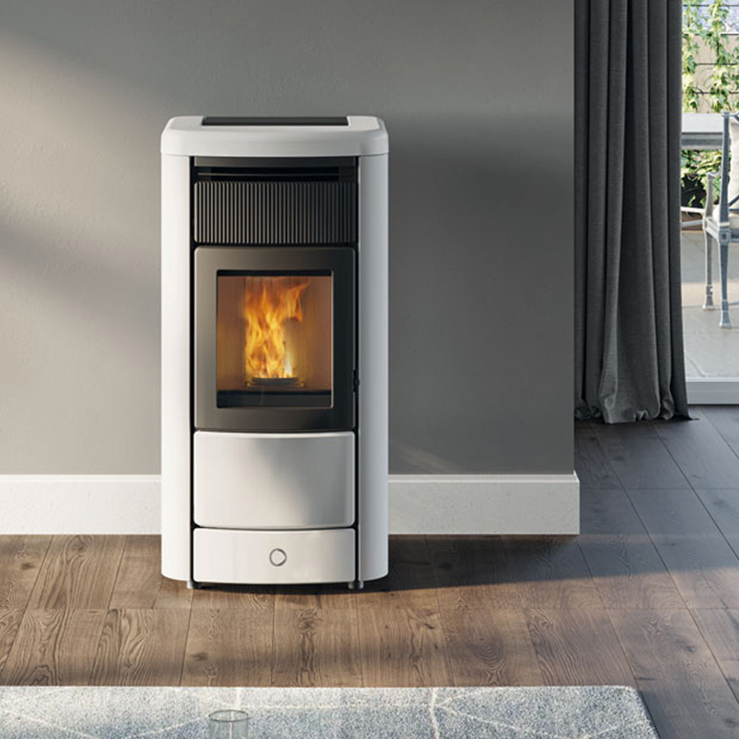EK63 Monday 130++ Evo Pelletofen weiß