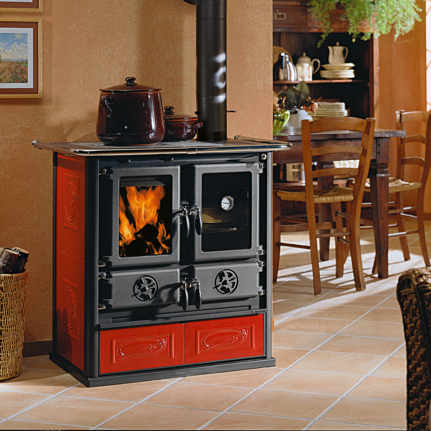 La Nordica Rosetta 16 cuisinière à bois Liberty Bordeaux