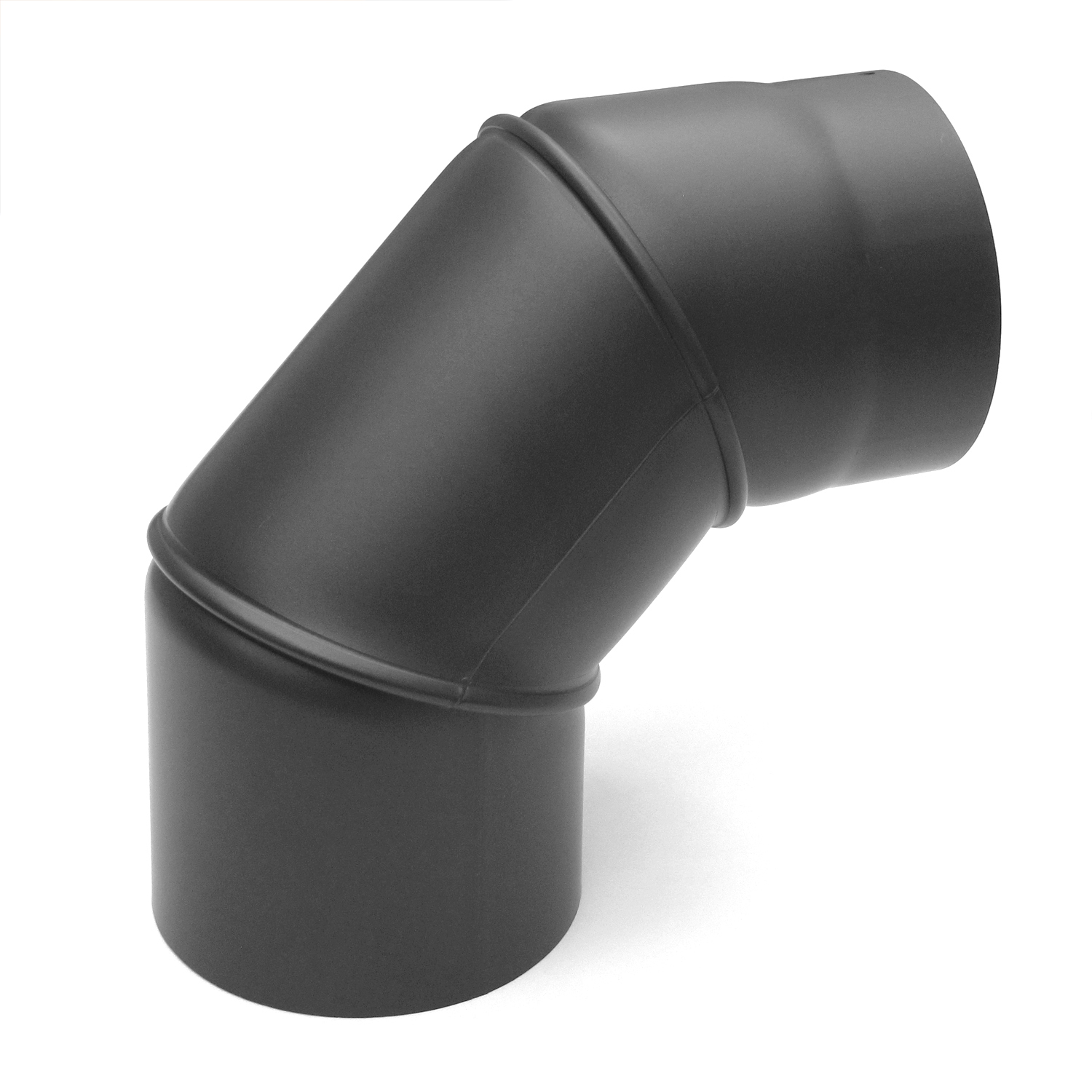 Raik Basic coude de tuyau de fumée 130mm gris fonte 0–90° sans porte pour tuyau de fumée / conduit de fumée
