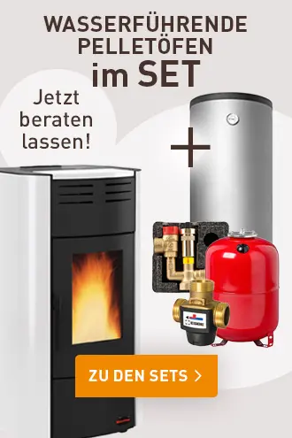Wasserführende Pelletöfen im Set