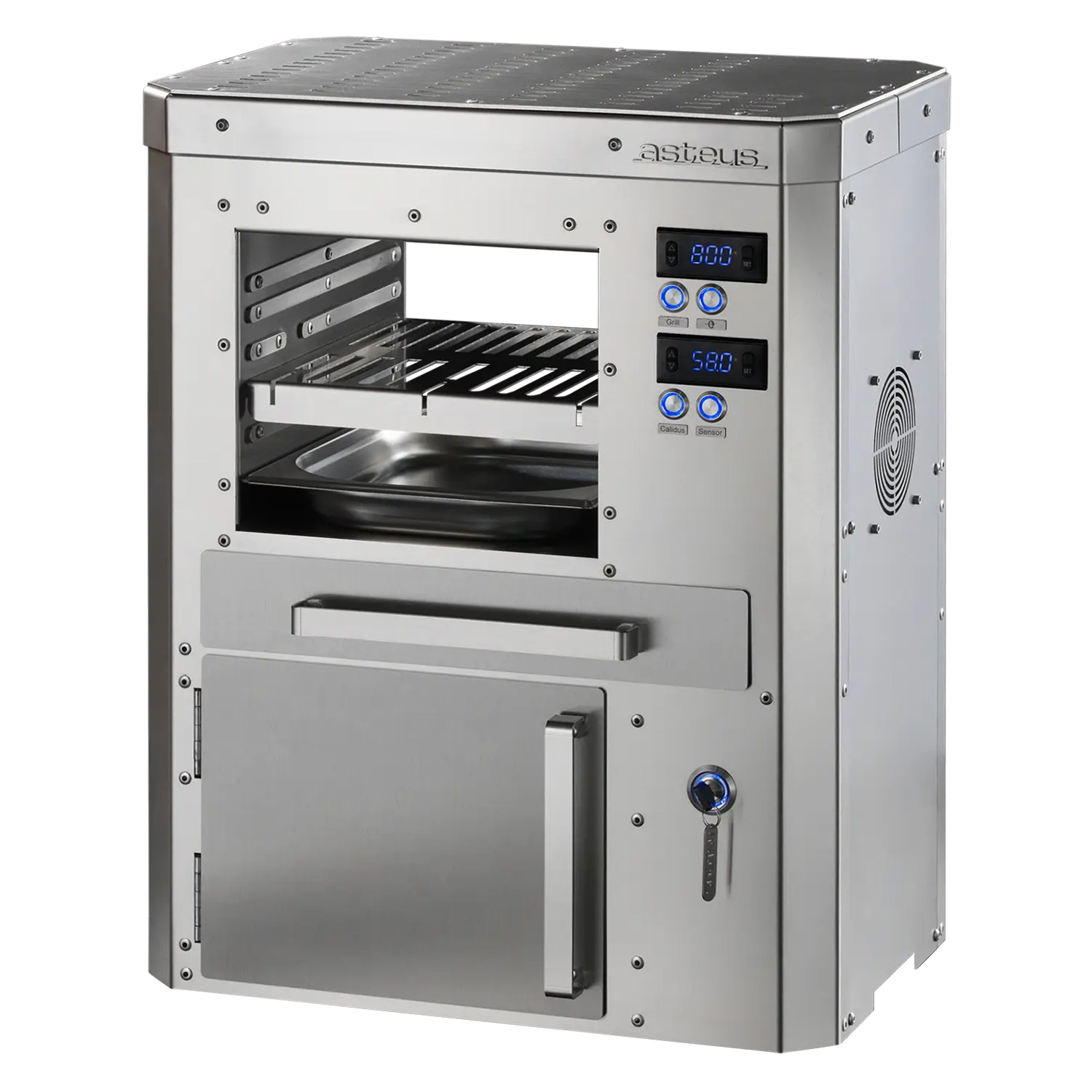 Asteus Segula 800&deg; Lifestyle Elektrogrill Edelstahl
