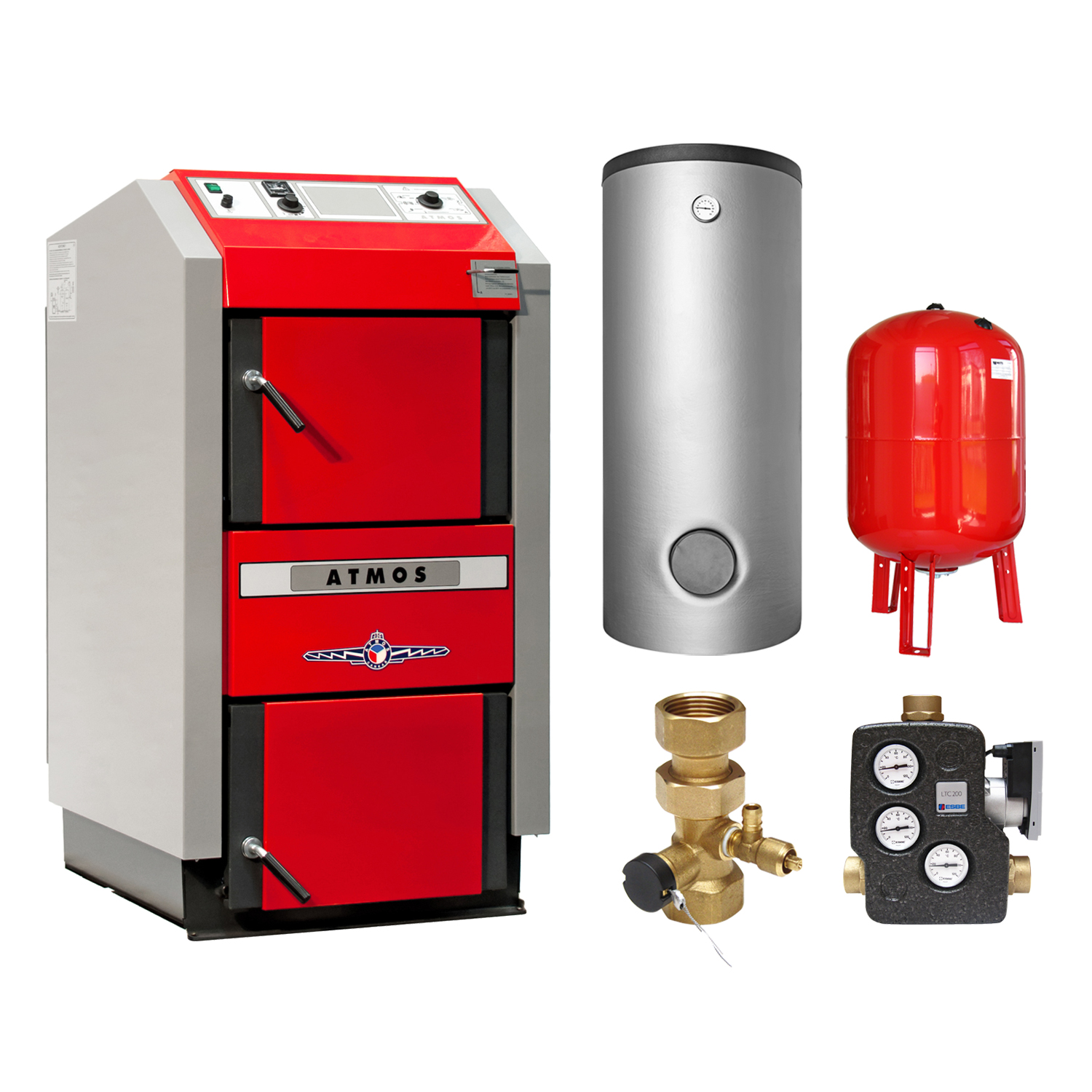 ATMOS GS25 Set + 2 Pufferspeicher 800 L, inkl. Isolierung